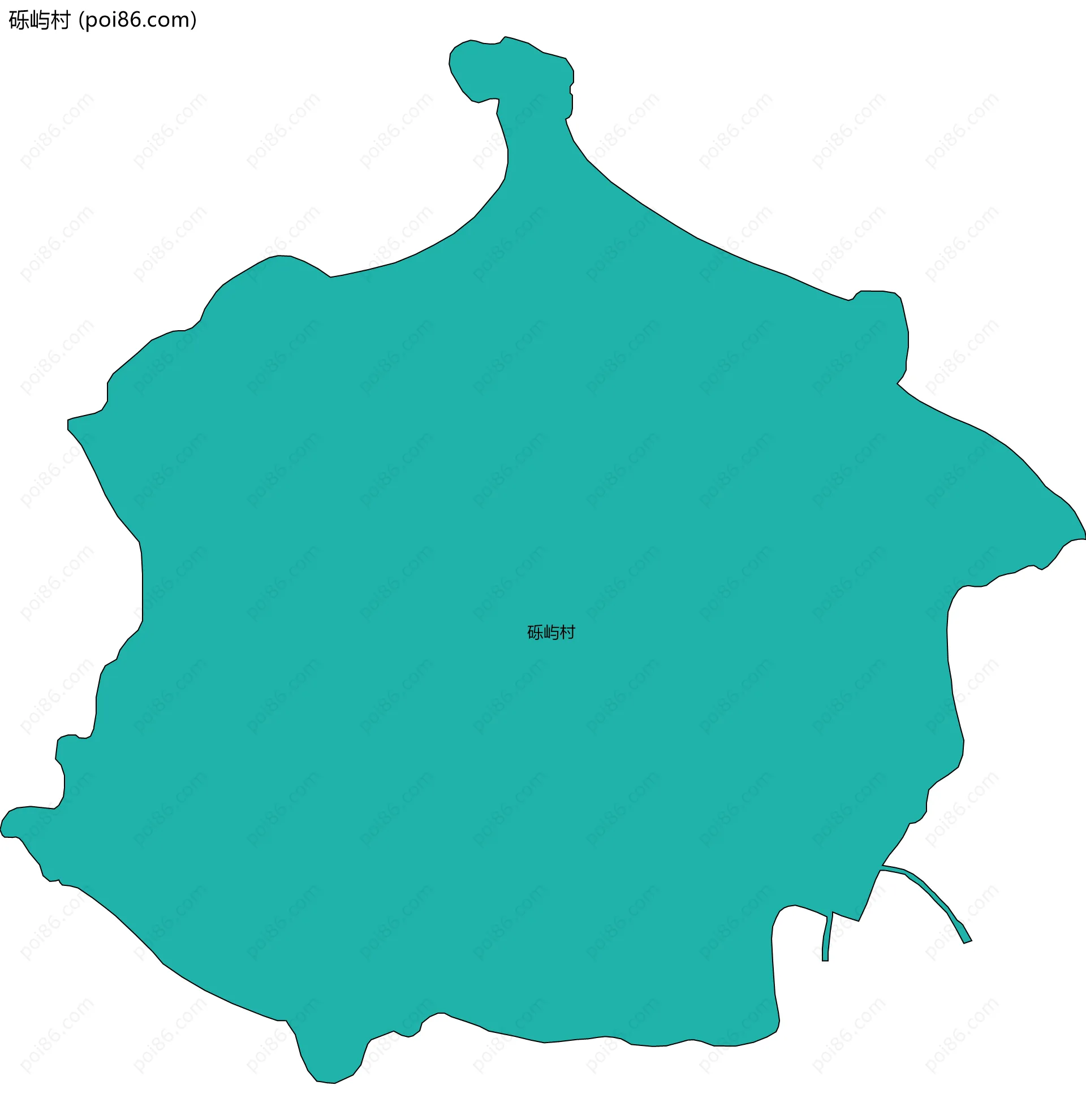 砾屿村边界地图