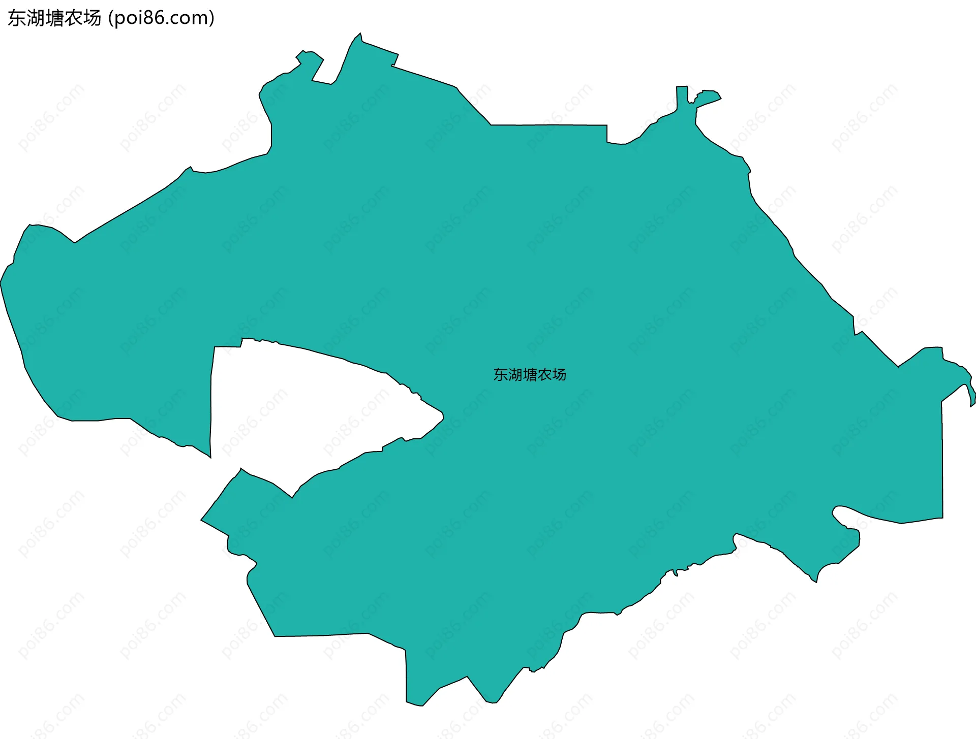 东湖塘农场边界地图
