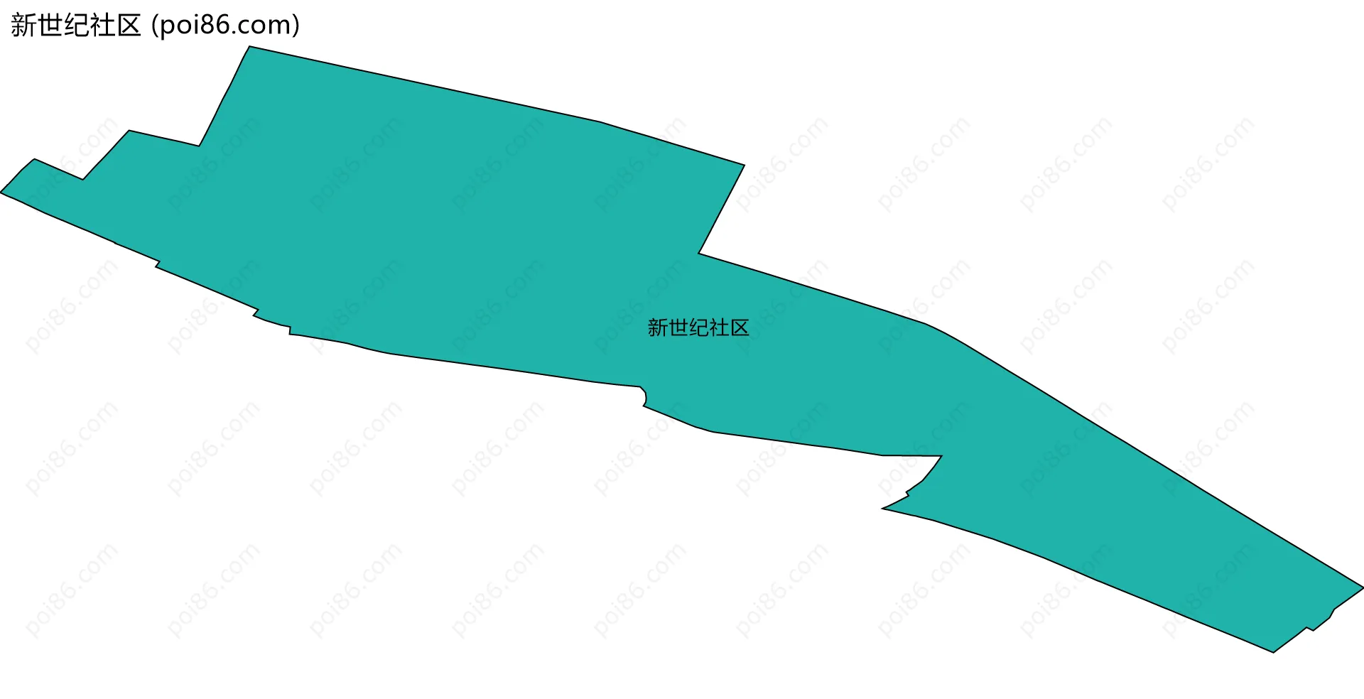 新世纪社区边界地图