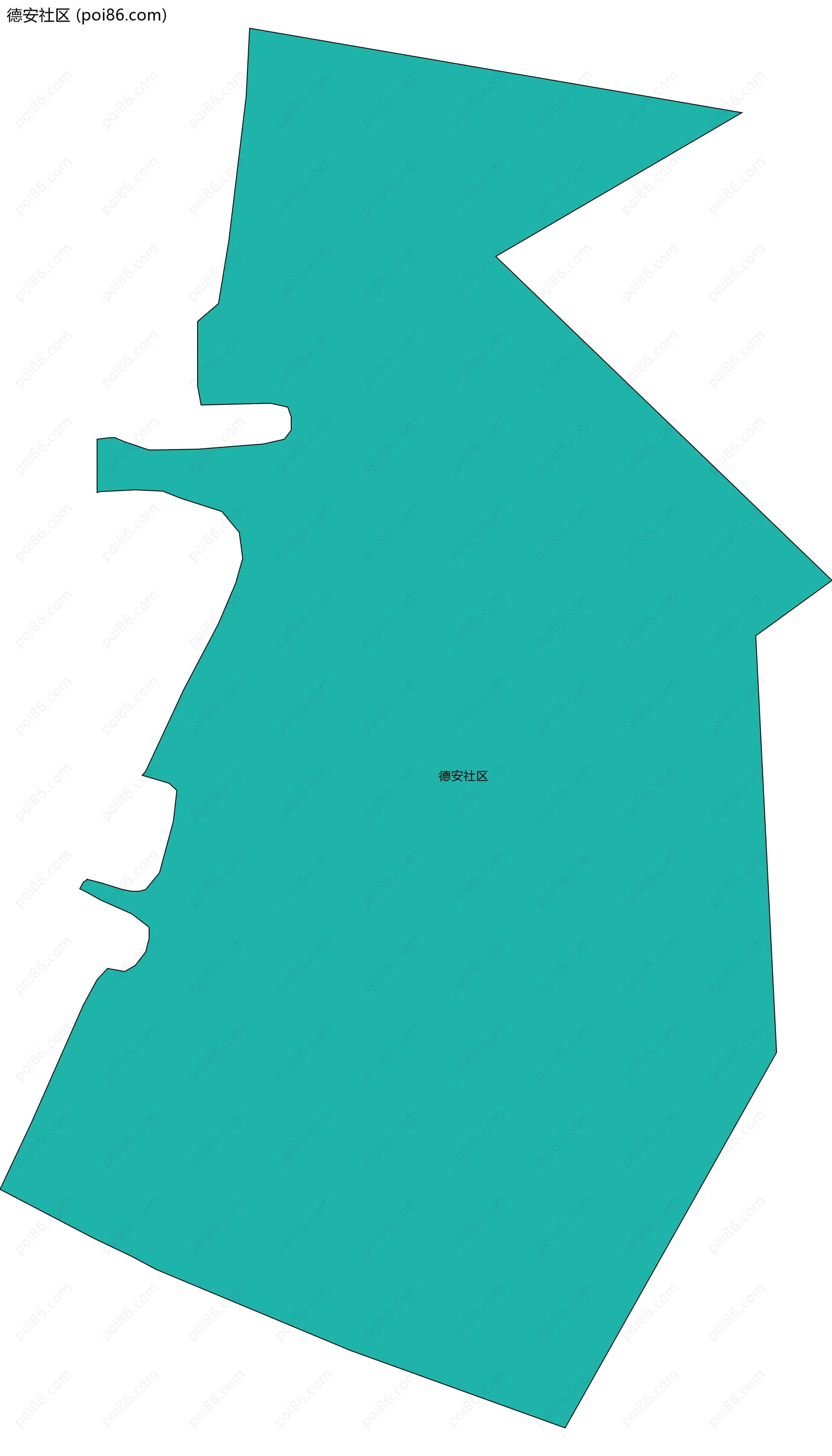 德安社区边界地图