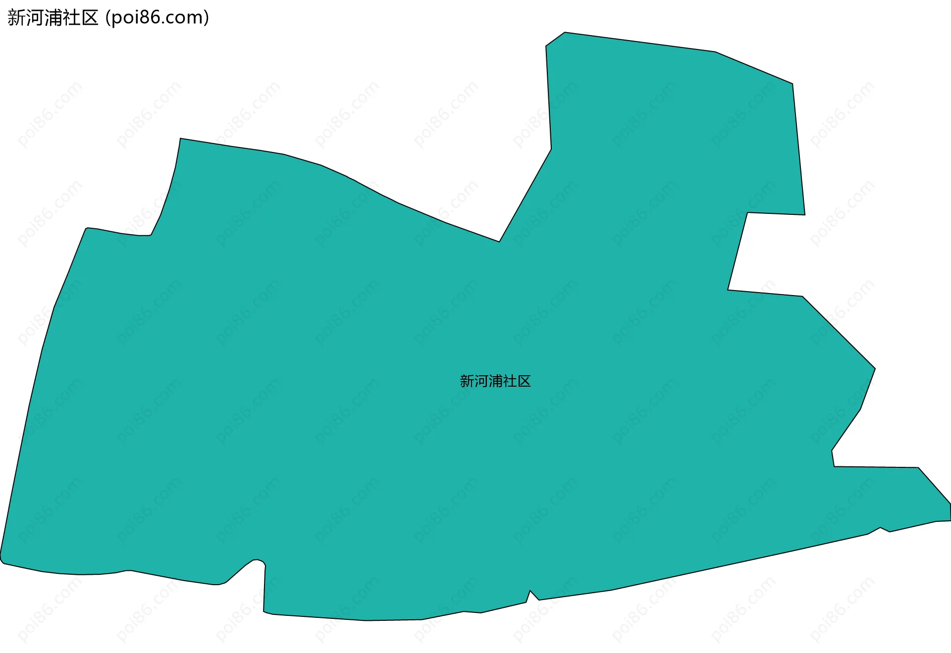 新河浦社区边界地图