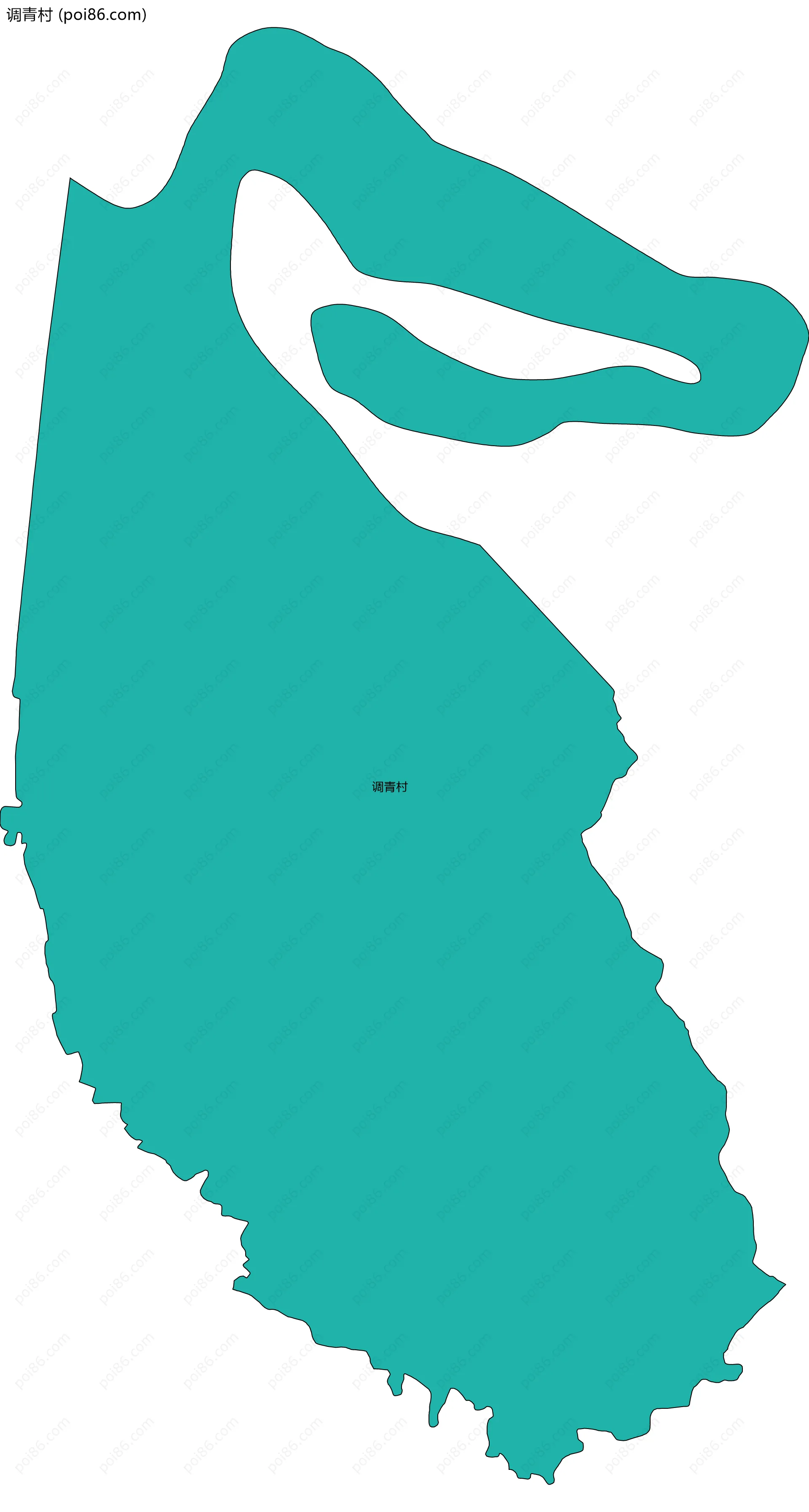调青村边界地图