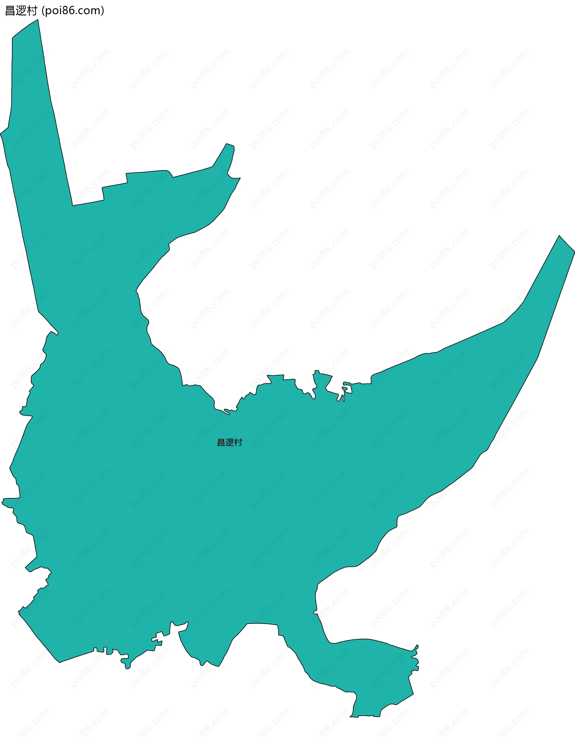 昌逻村边界地图