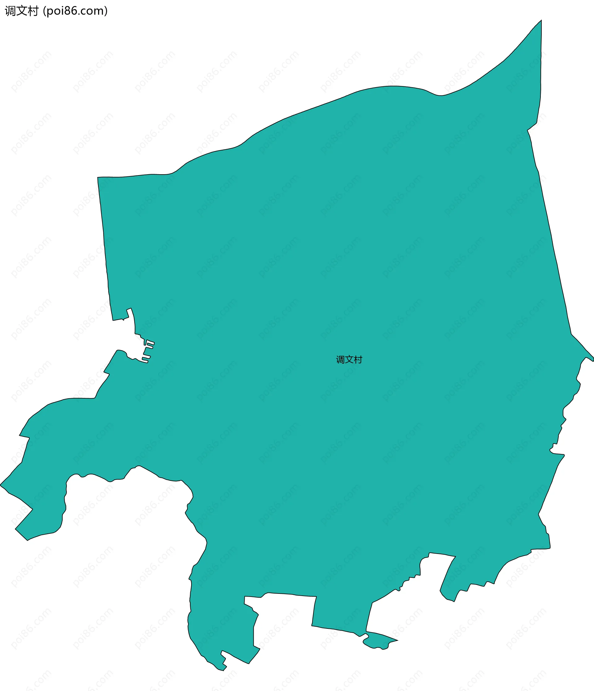调文村边界地图