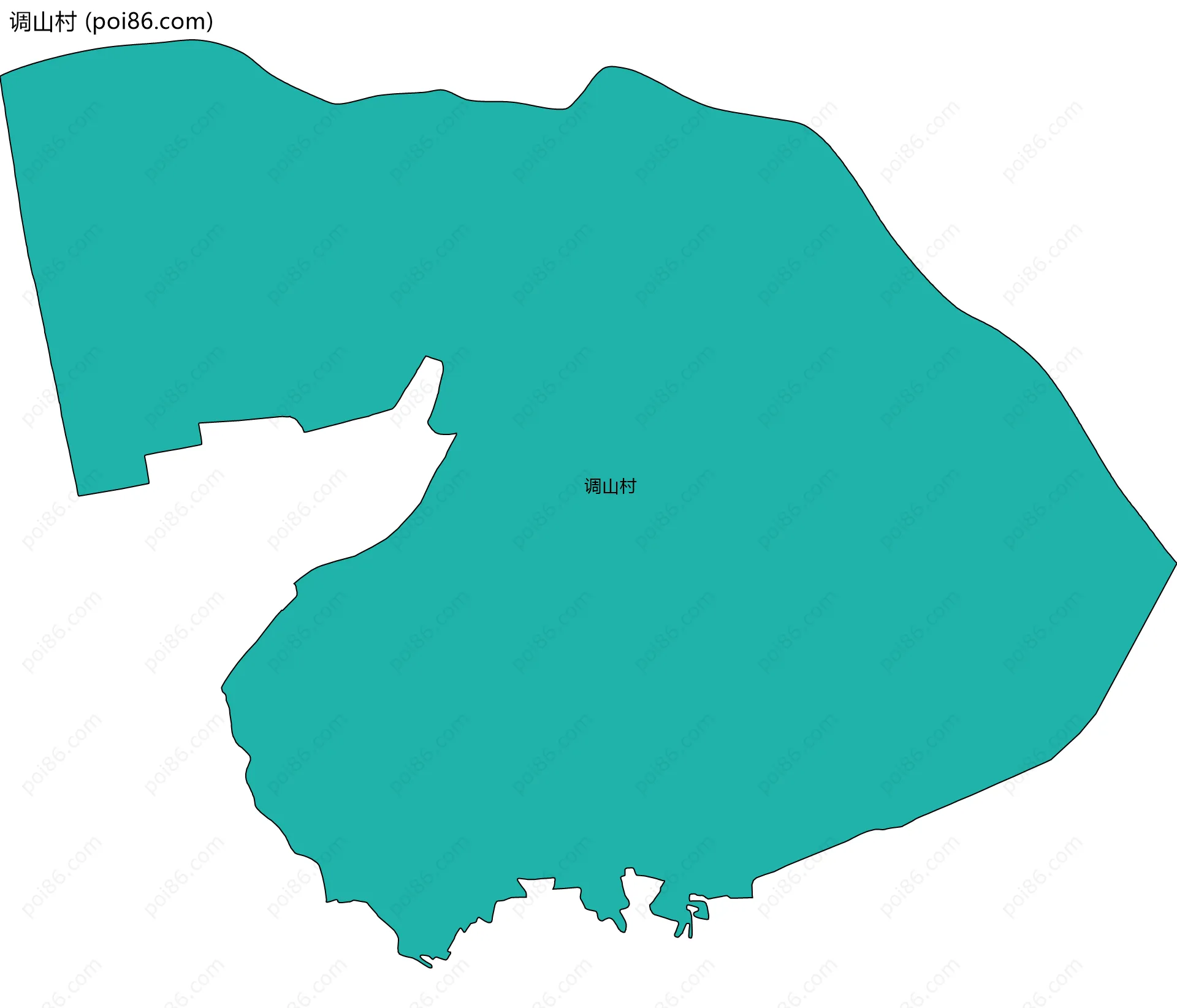 调山村边界地图