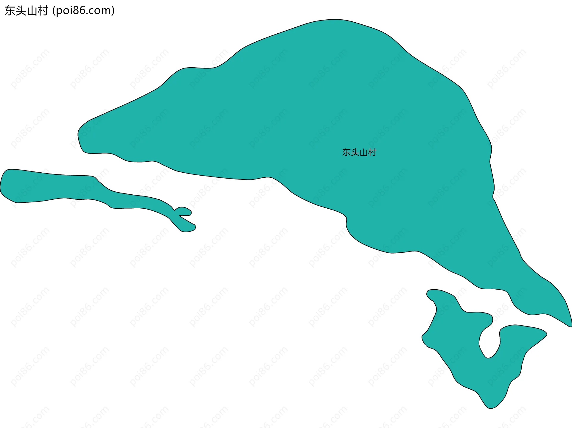 东头山村边界地图