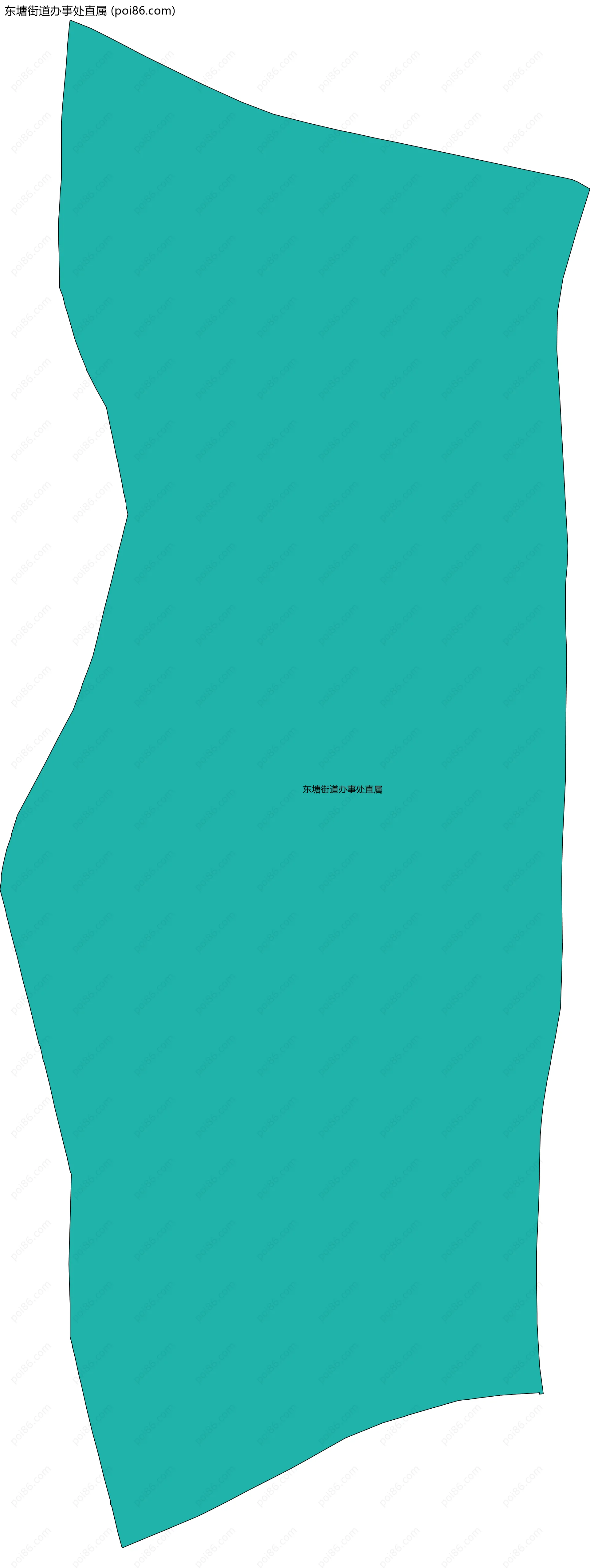 东塘街道办事处直属边界地图