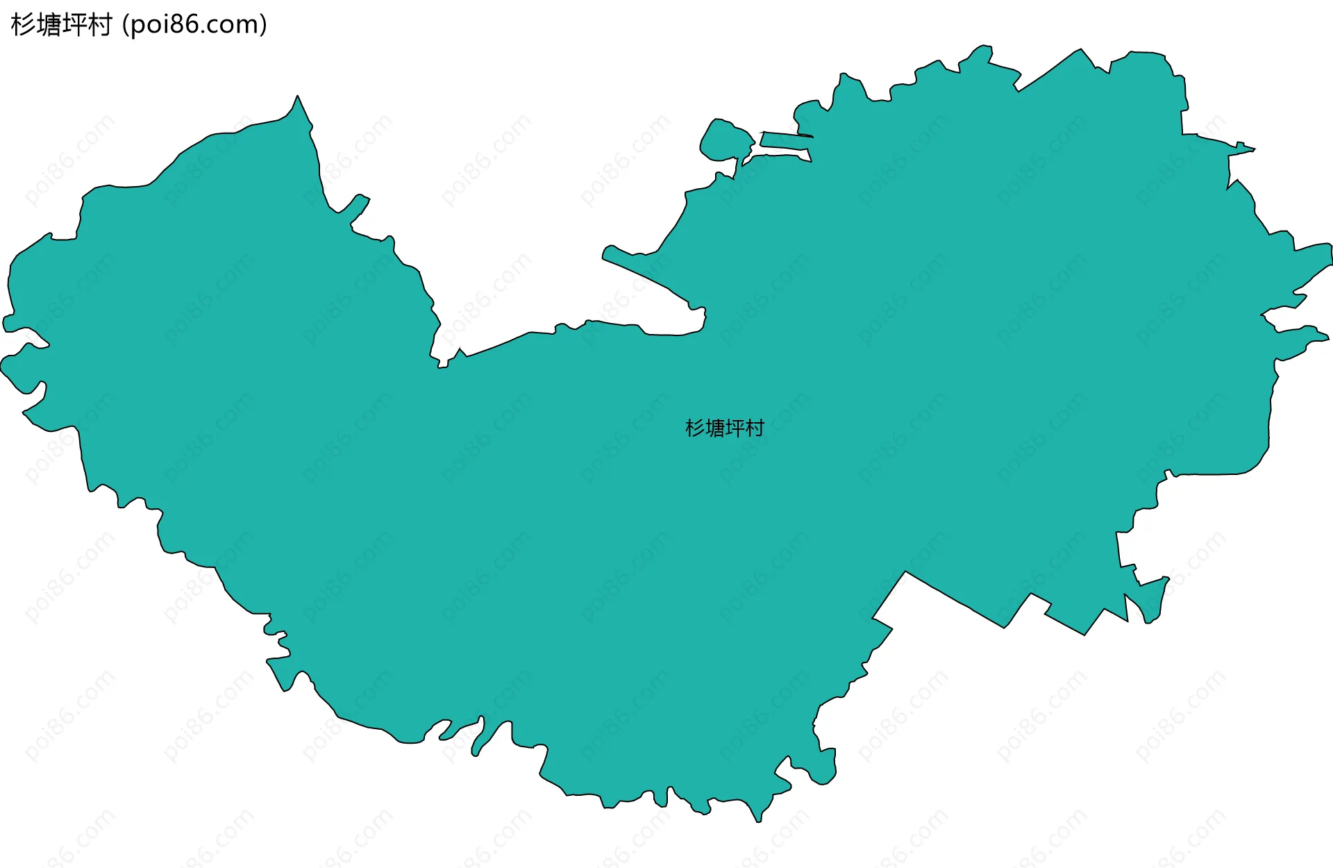 杉塘坪村边界地图