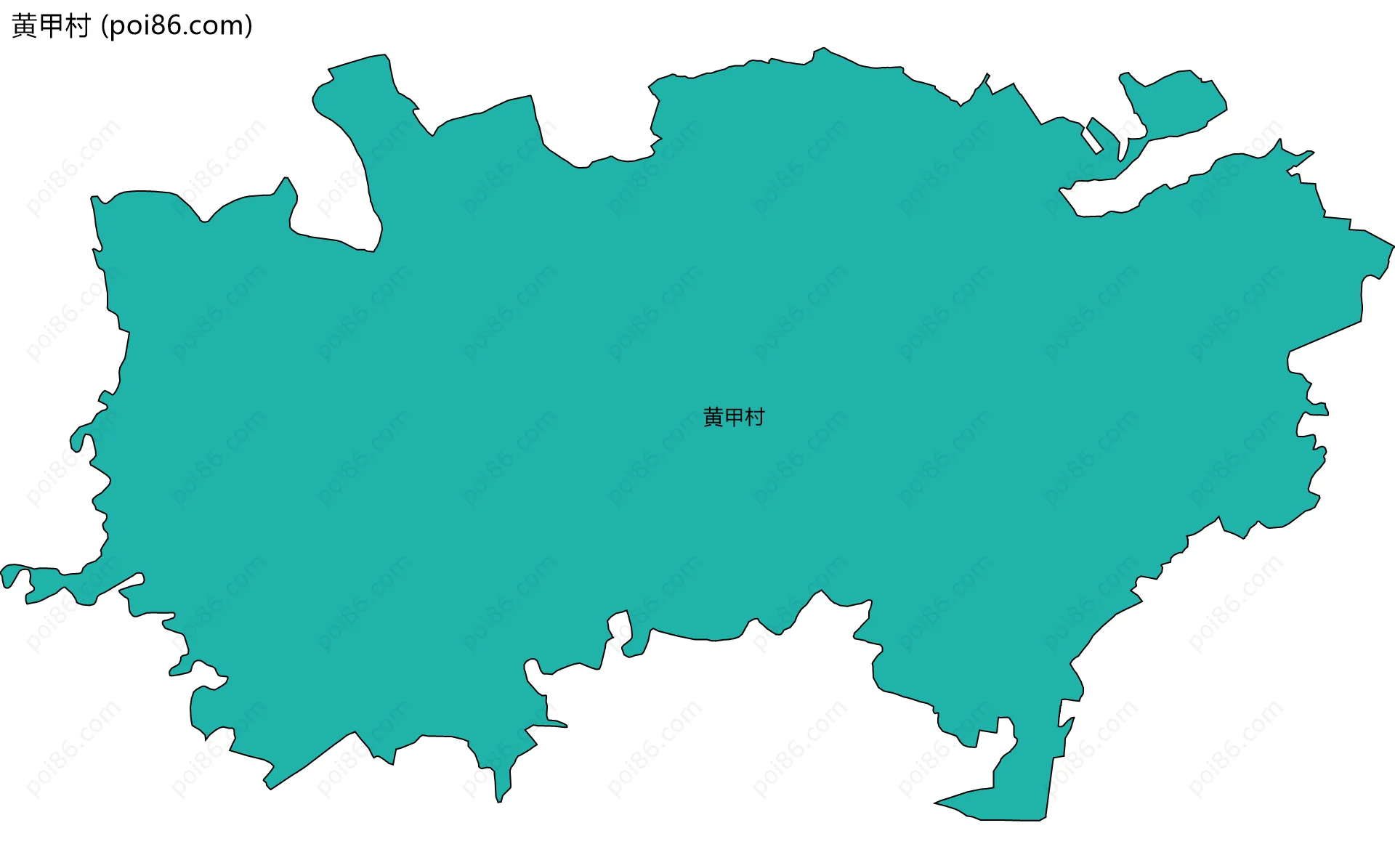 黄甲村边界地图