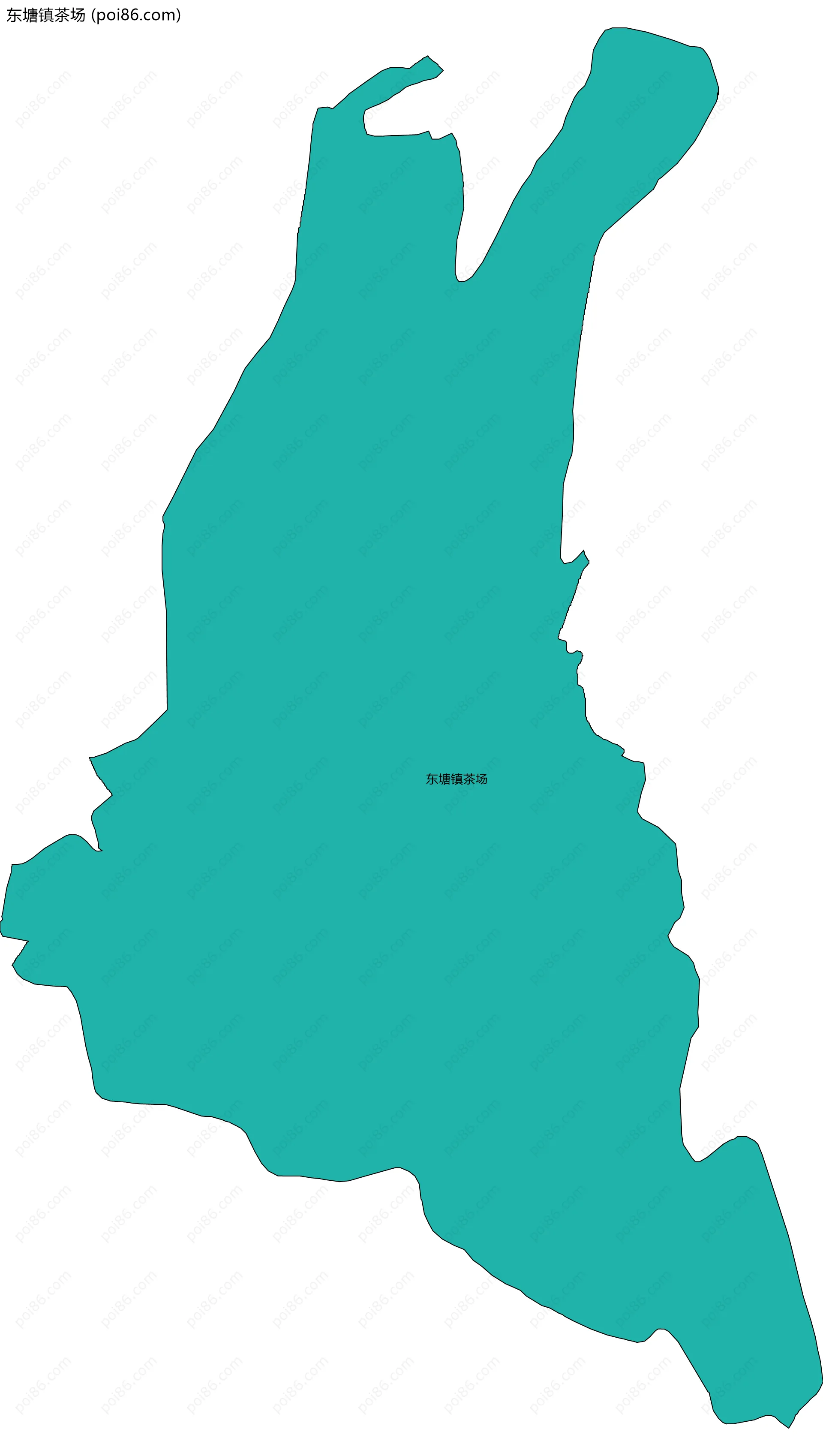 东塘镇茶场边界地图