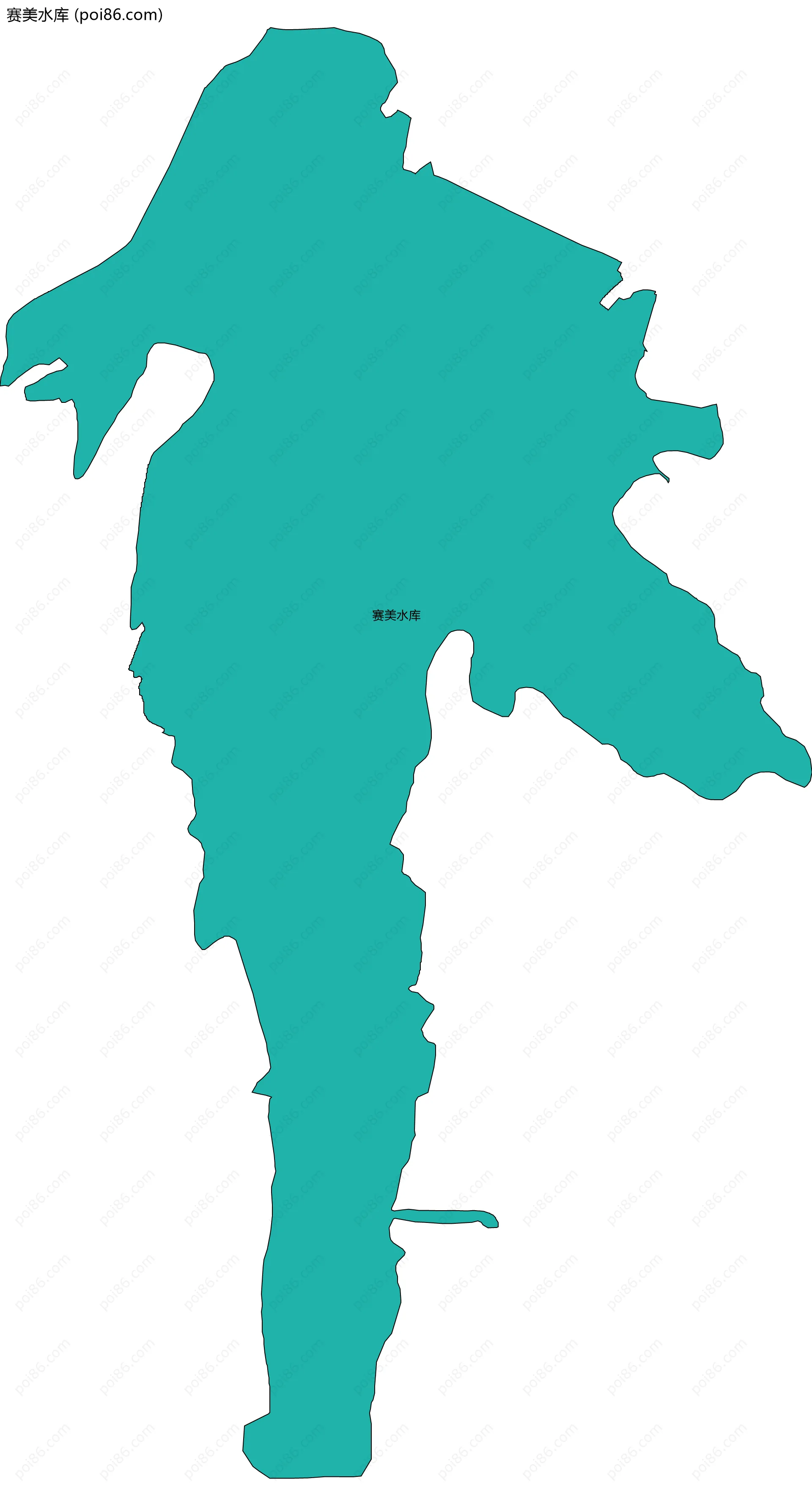 赛美水库边界地图