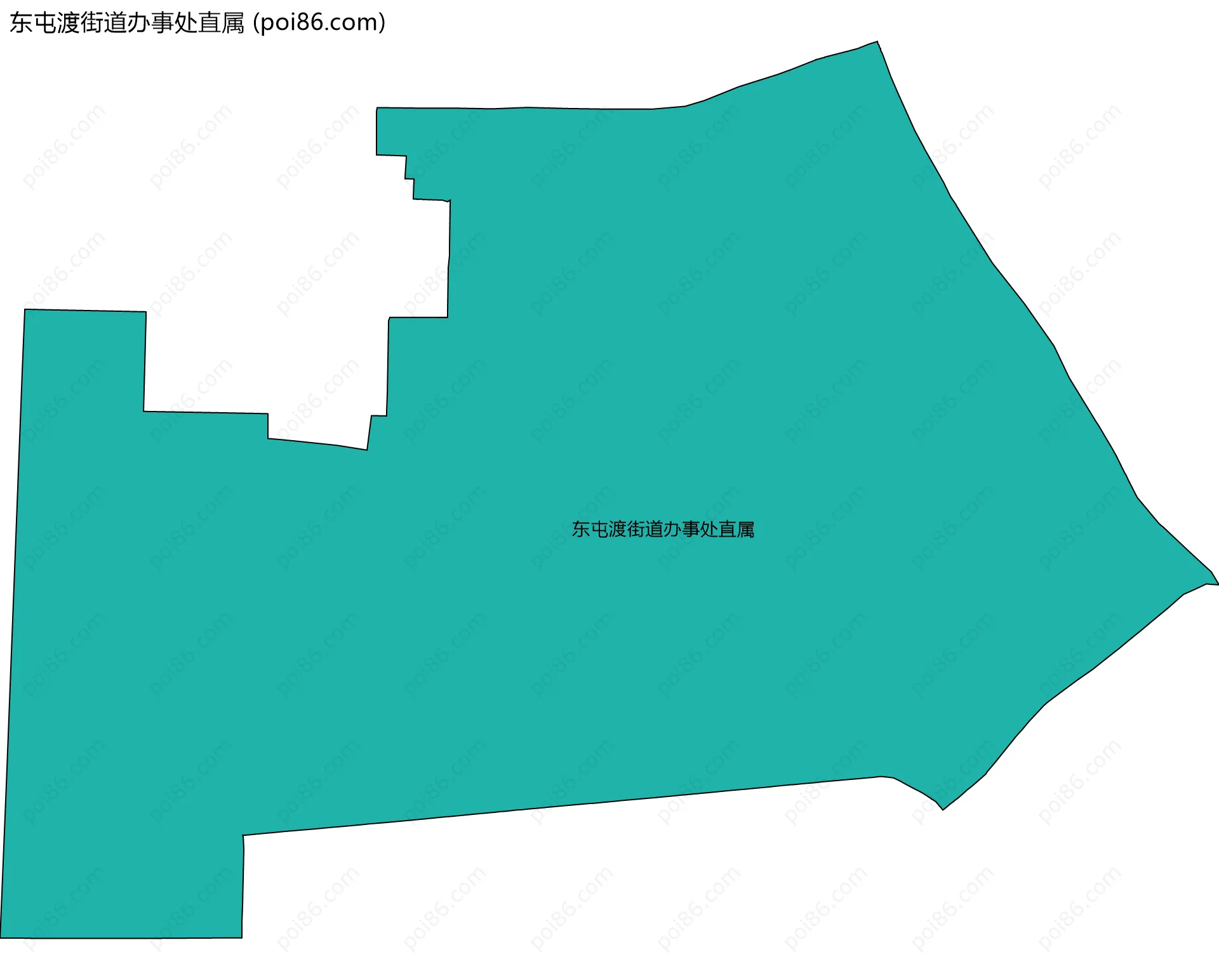 东屯渡街道办事处直属边界地图