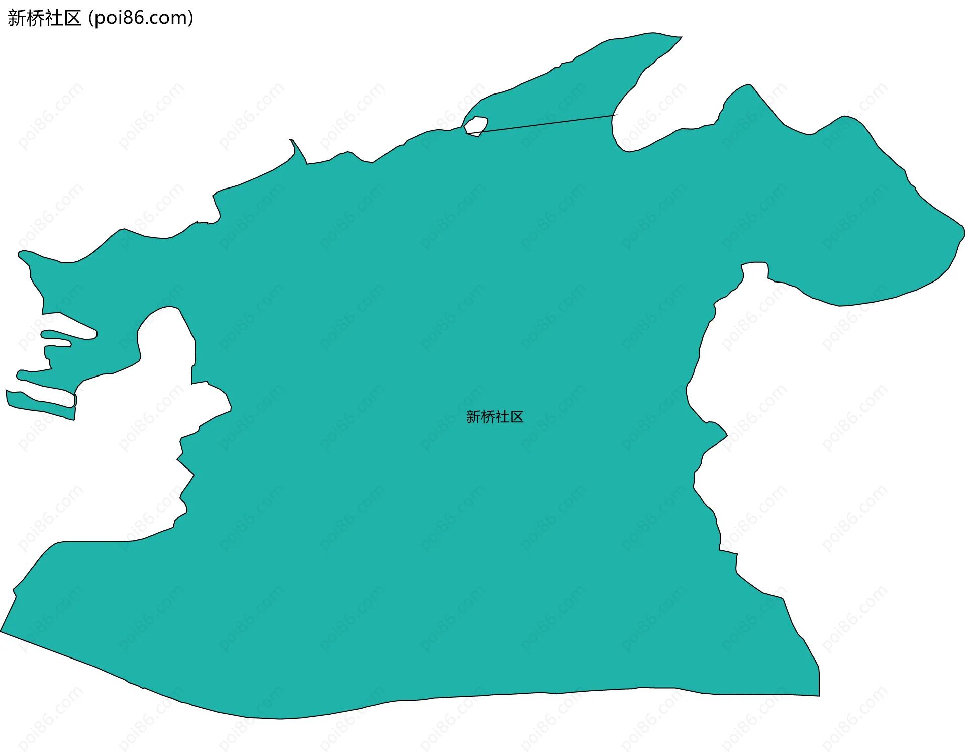 新桥社区边界地图