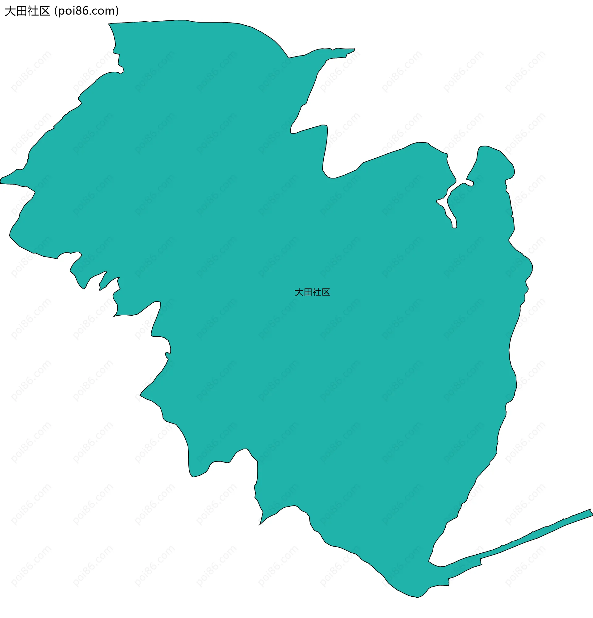 大田社区边界地图