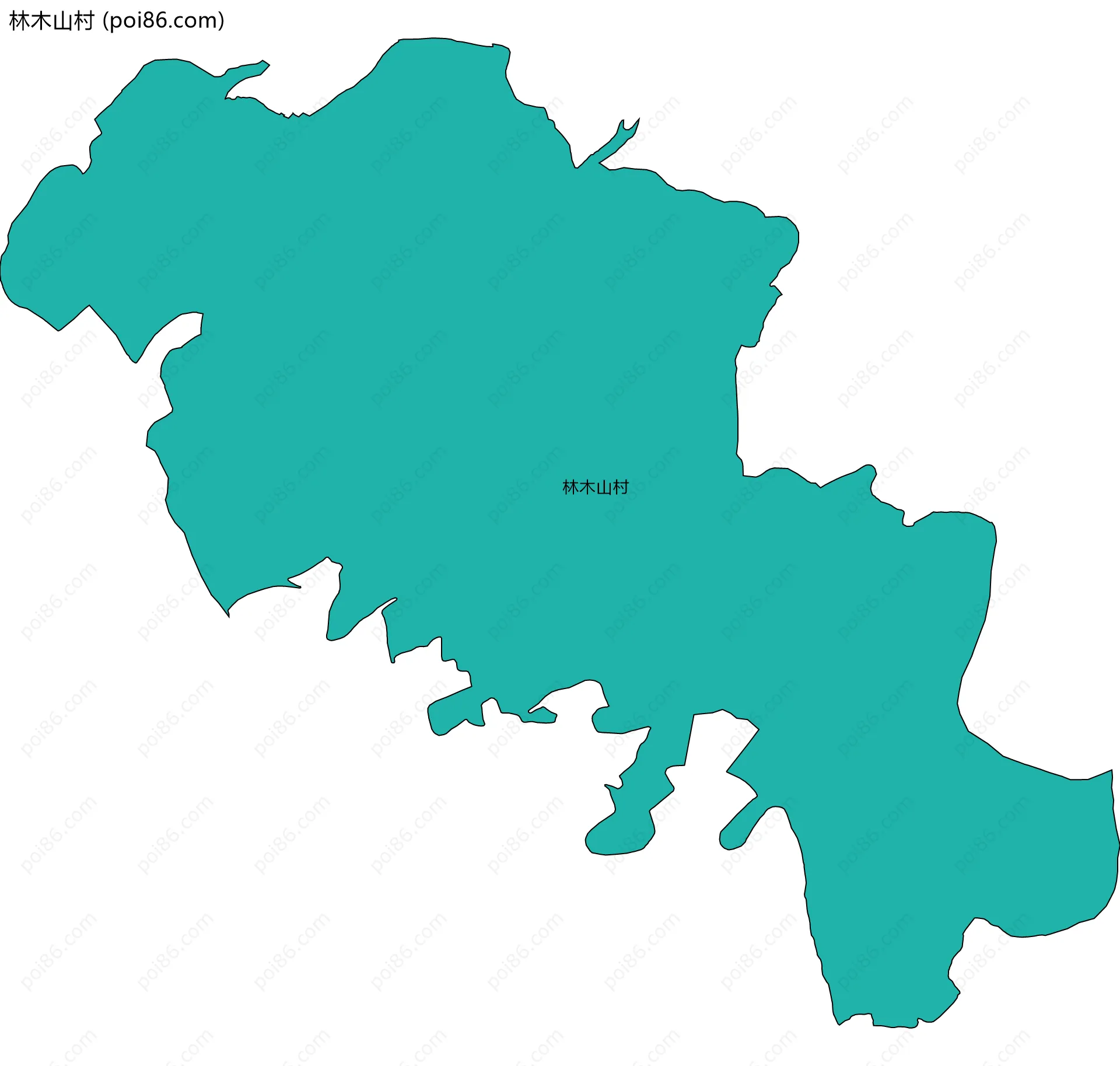 林木山村边界地图