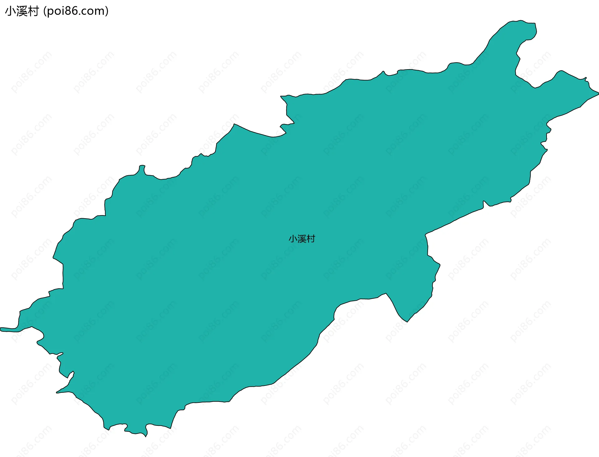 小溪村边界地图
