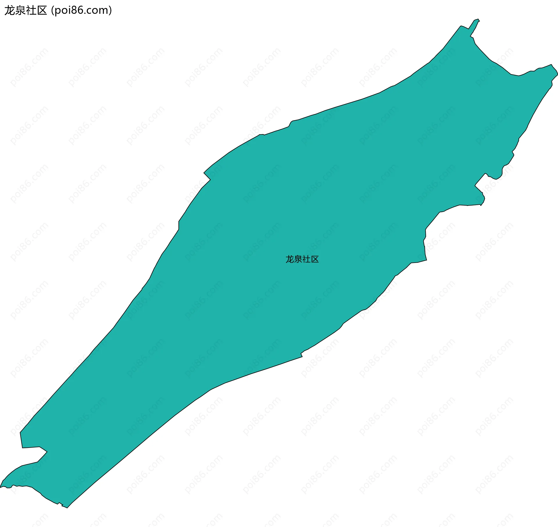 龙泉社区边界地图