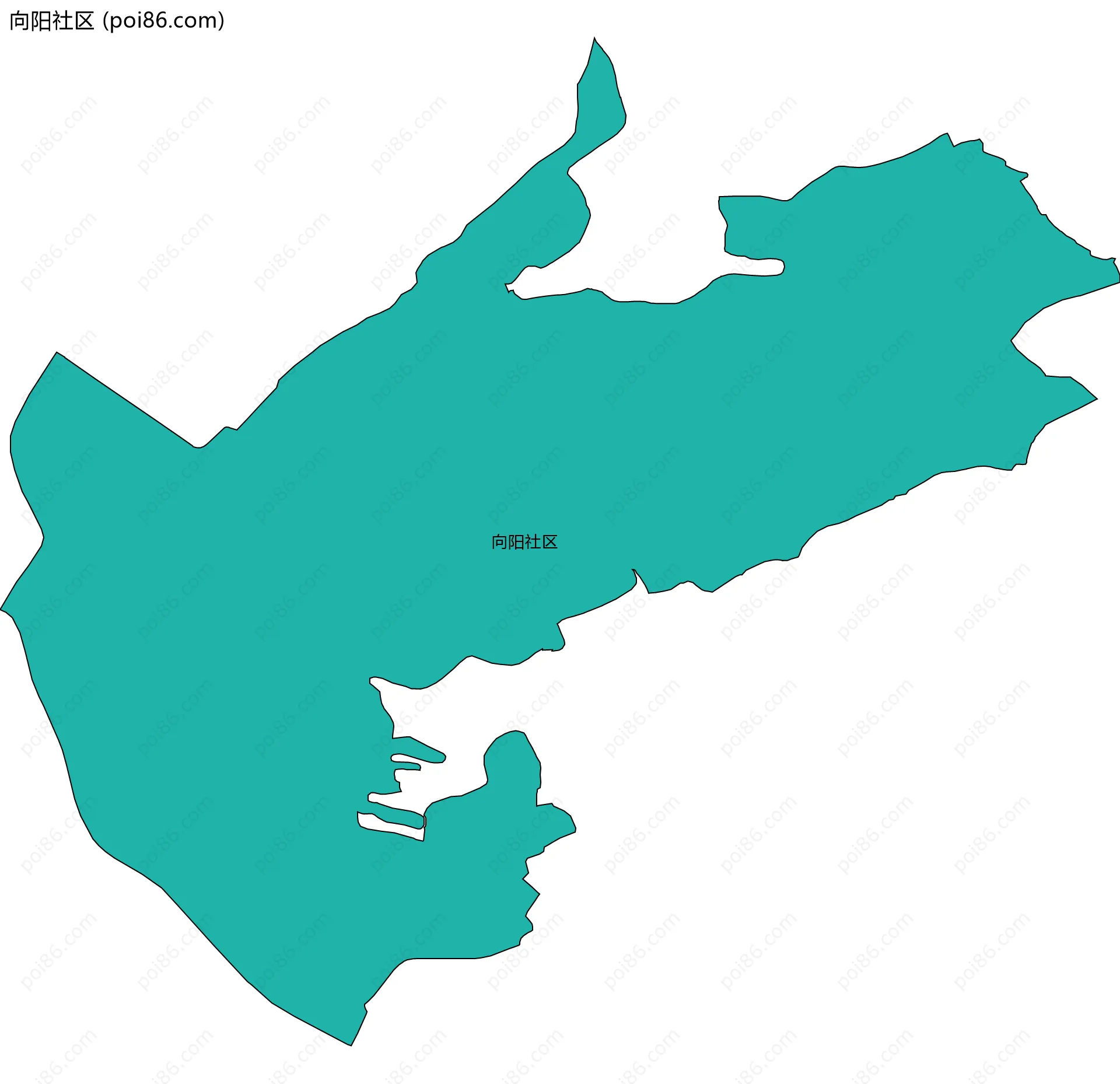 向阳社区边界地图