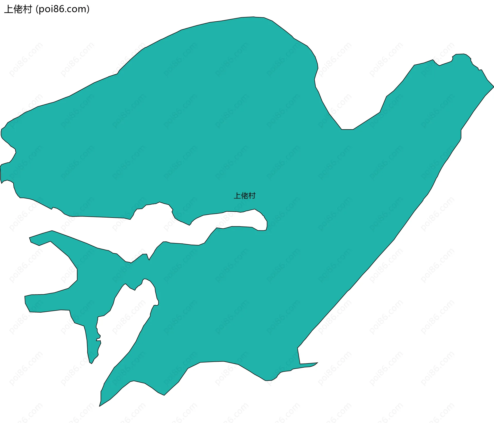 上佬村边界地图