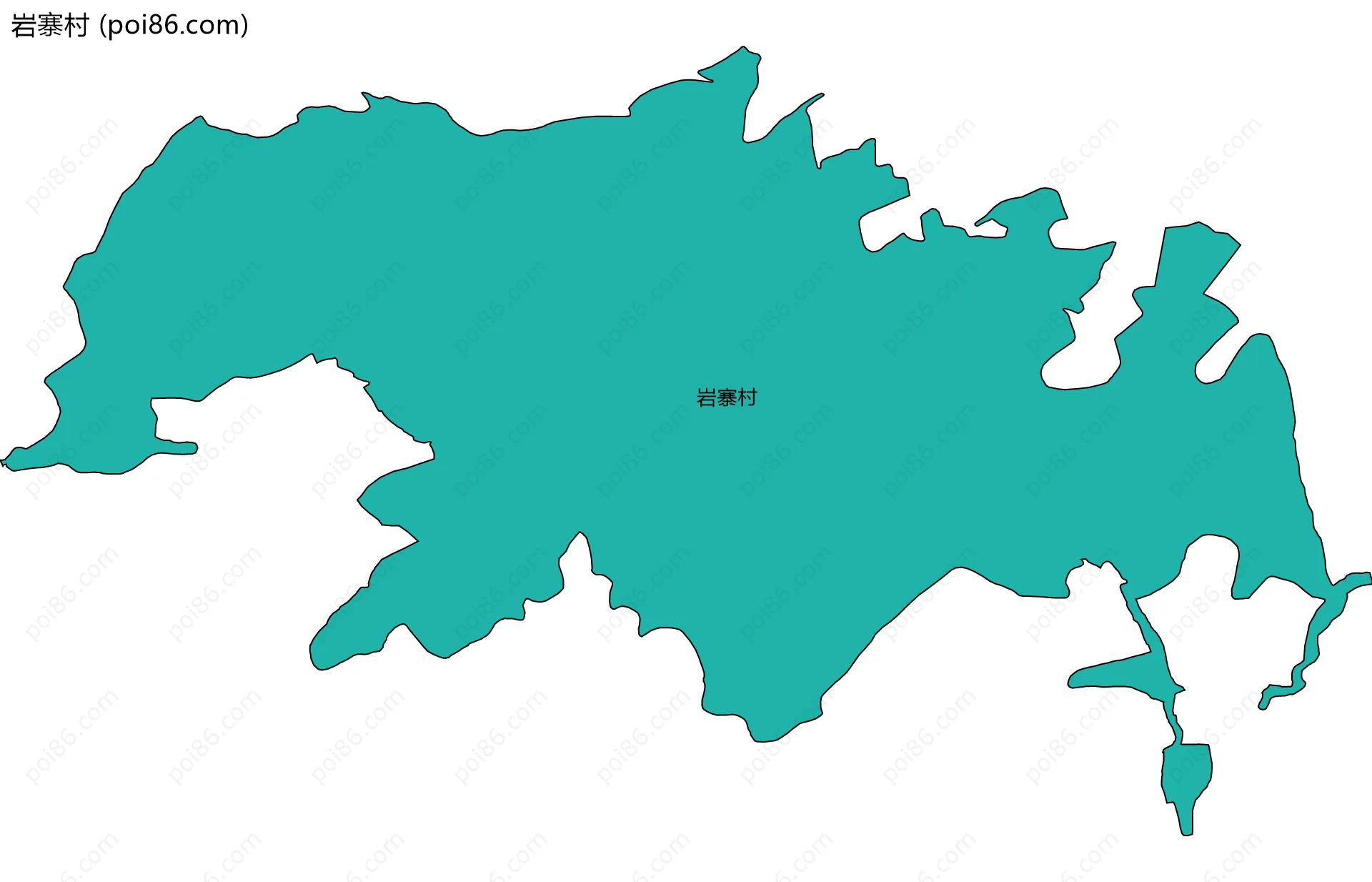 岩寨村边界地图