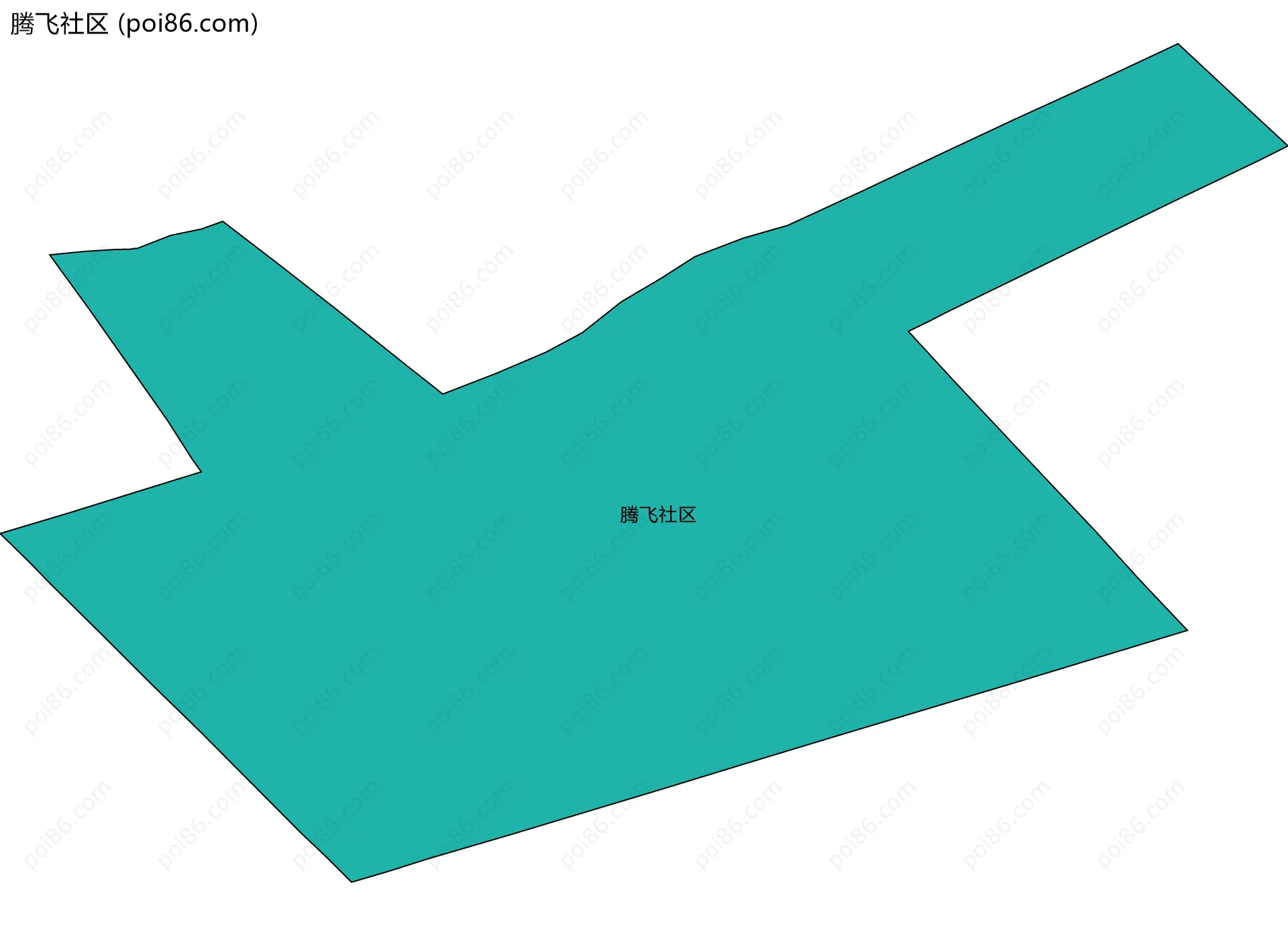 腾飞社区边界地图