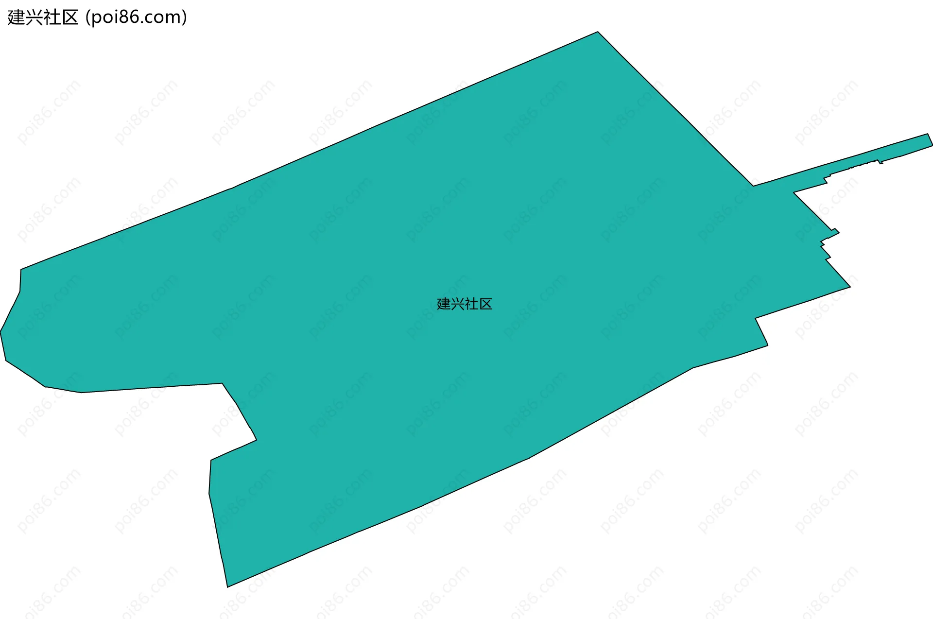 建兴社区边界地图