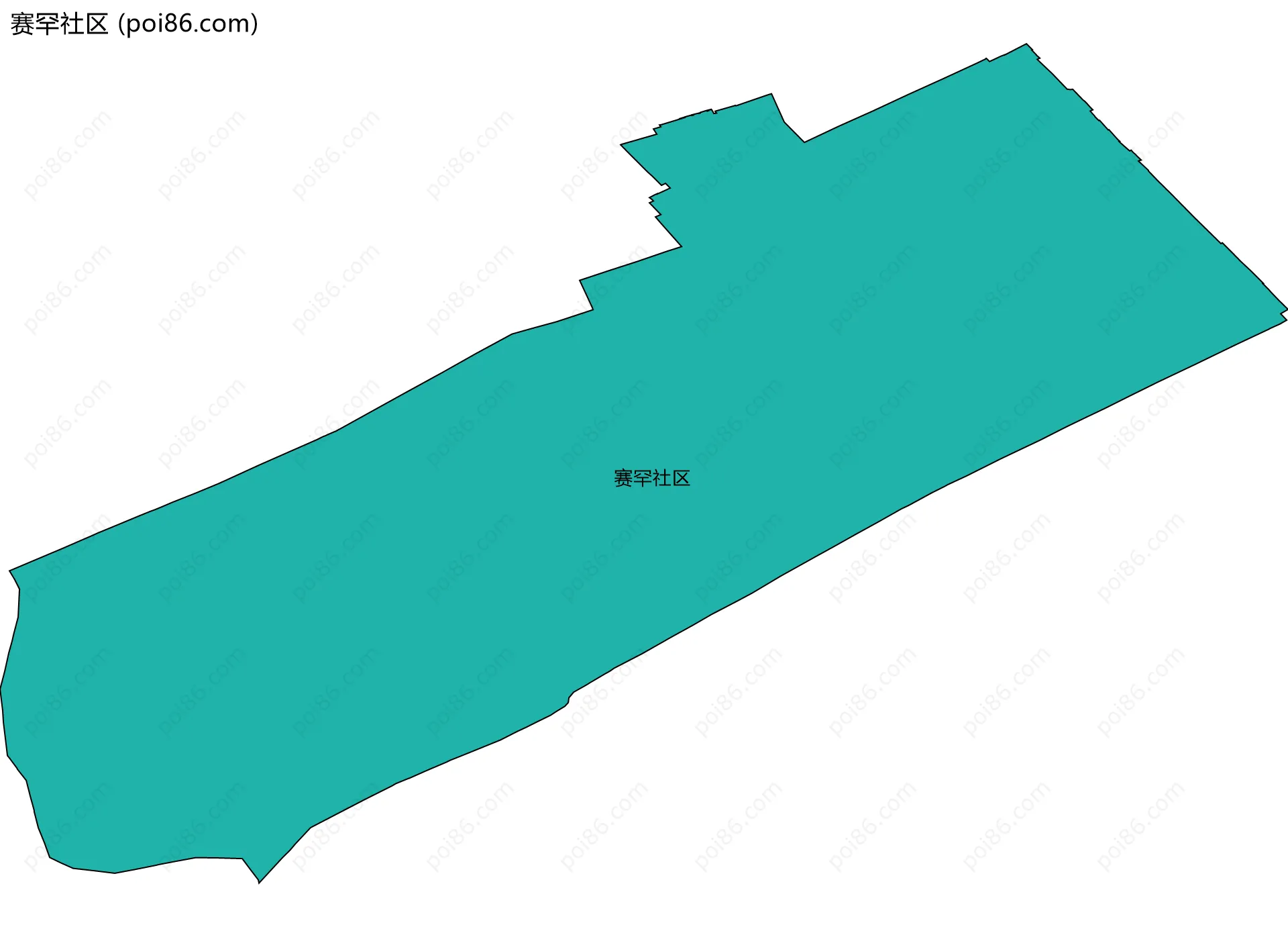 赛罕社区边界地图