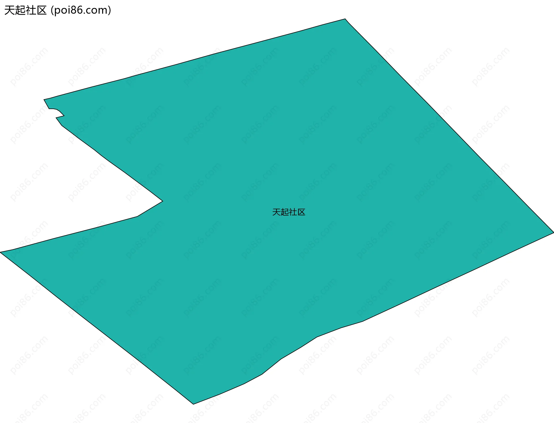 天起社区边界地图
