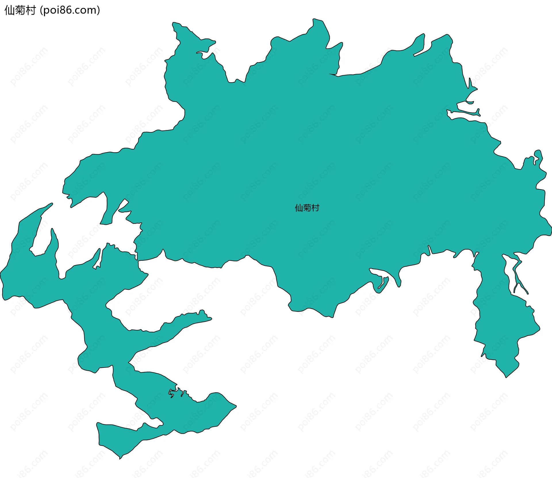 仙菊村边界地图