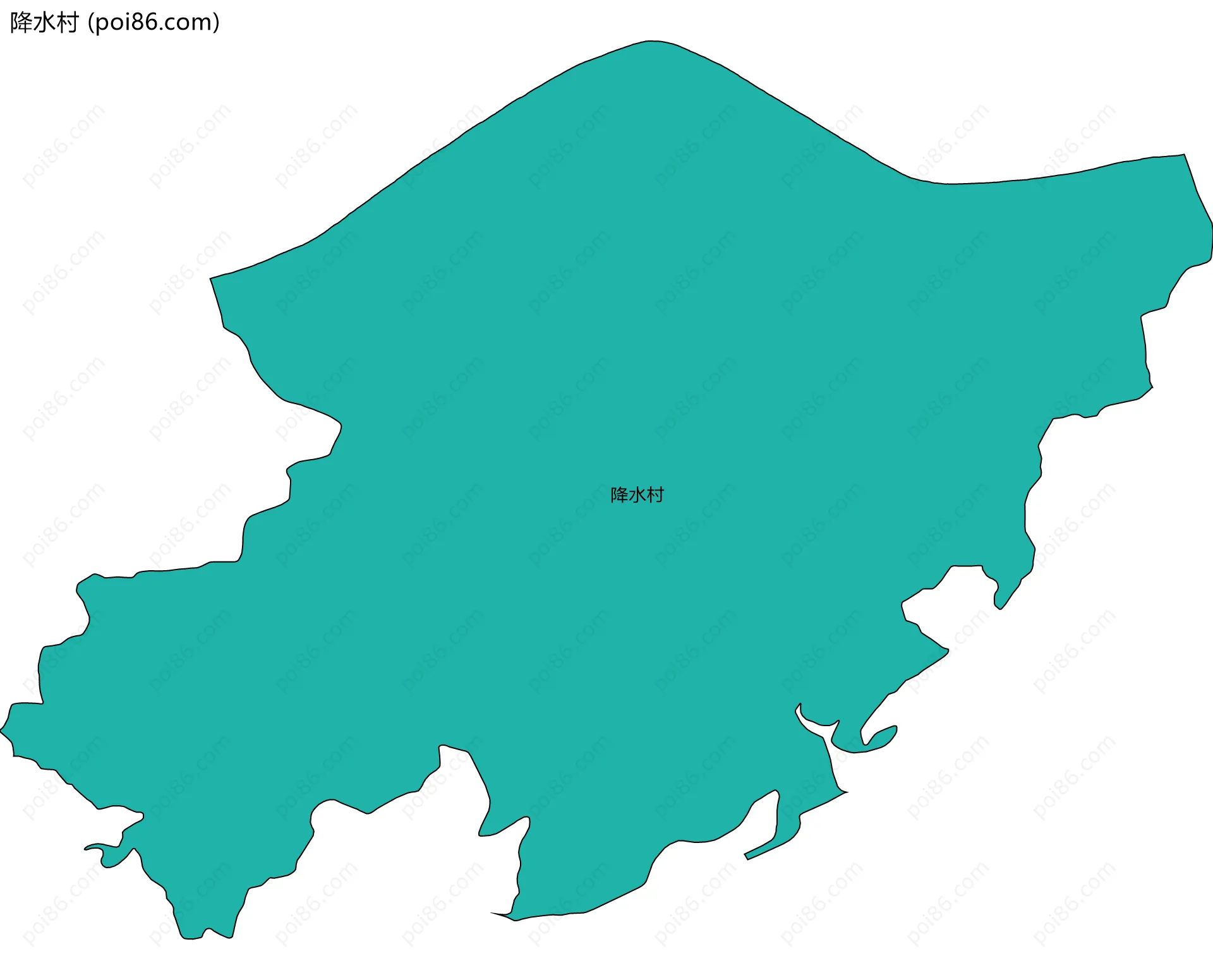 降水村边界地图