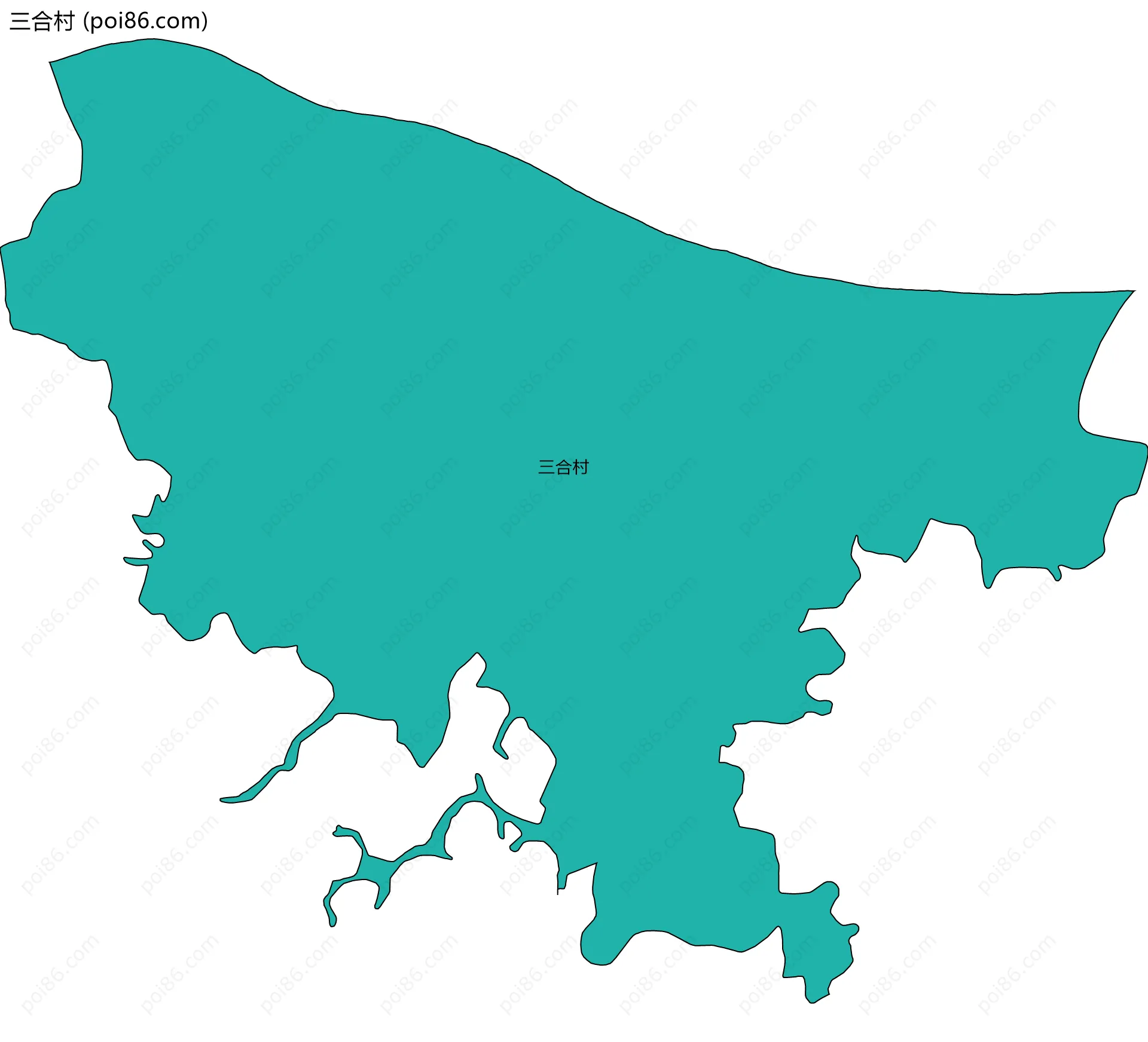 三合村边界地图