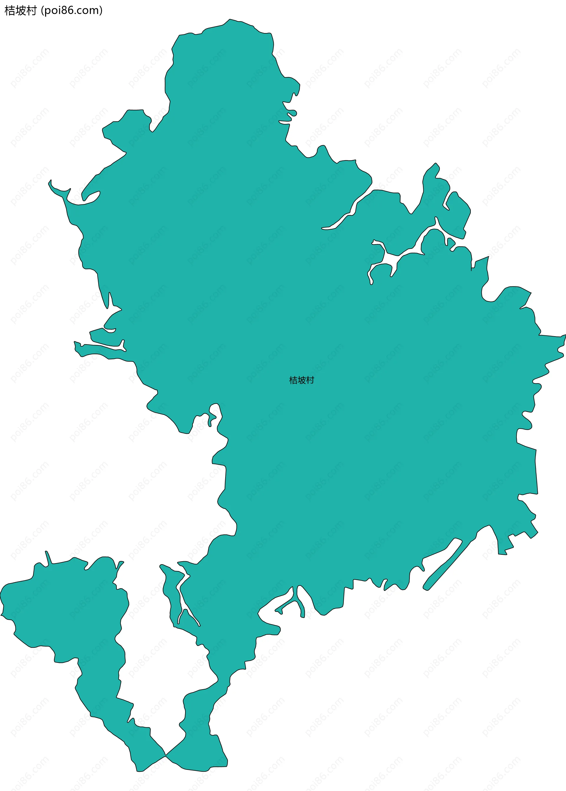 桔坡村边界地图