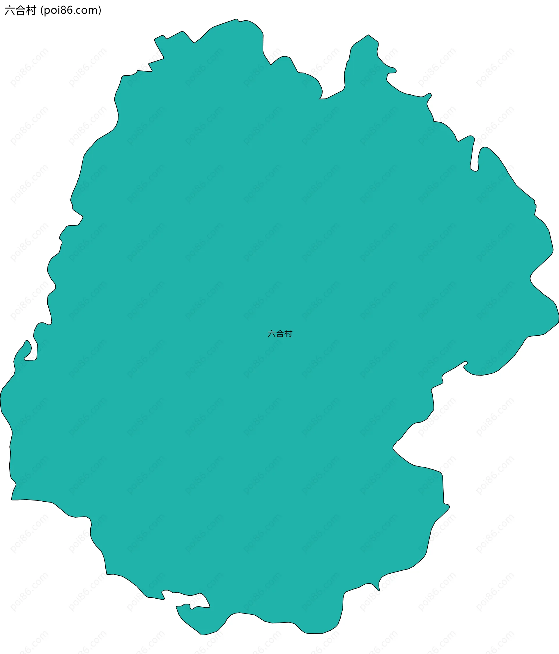 六合村边界地图