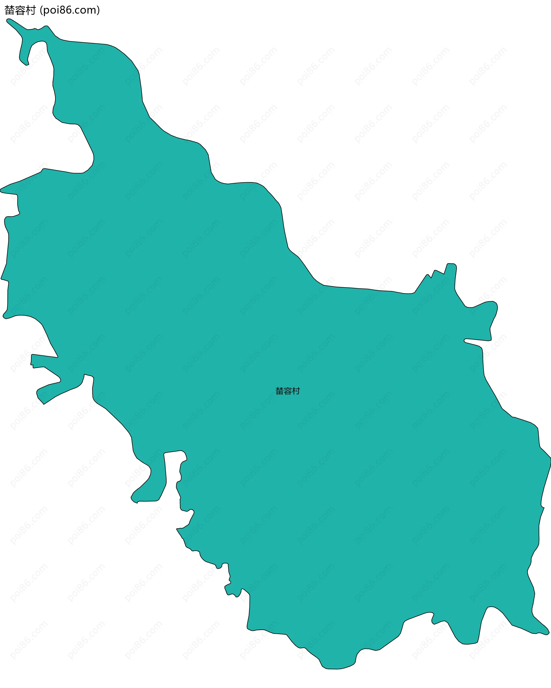 榃容村边界地图