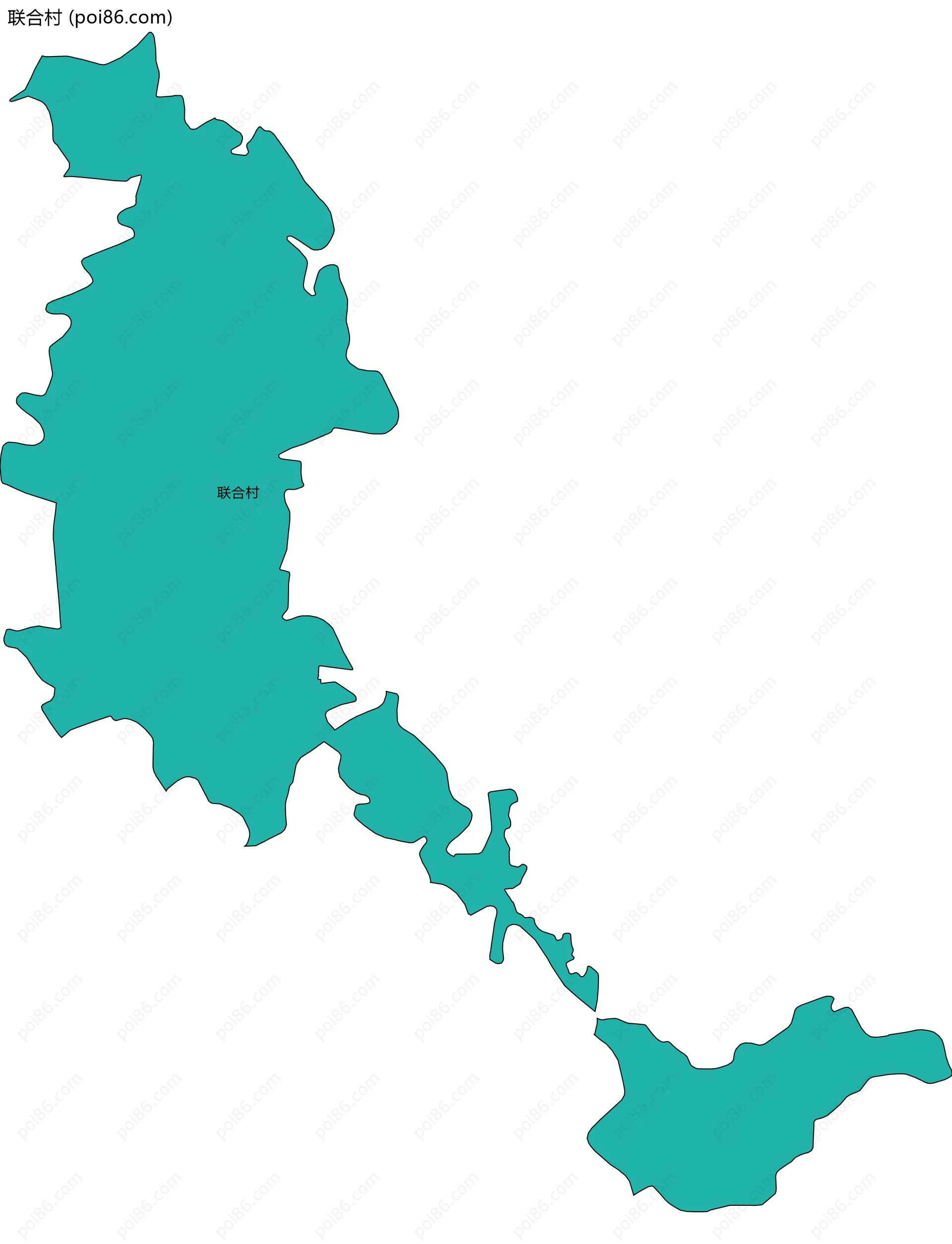 联合村边界地图