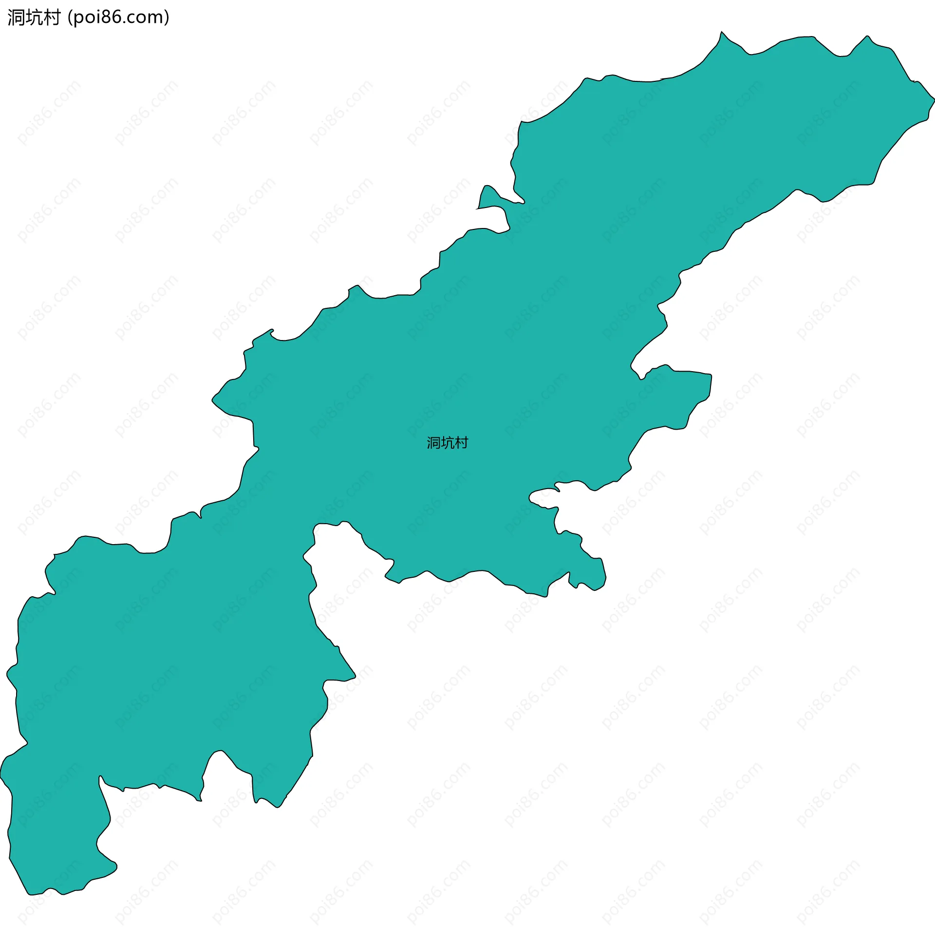 洞坑村边界地图