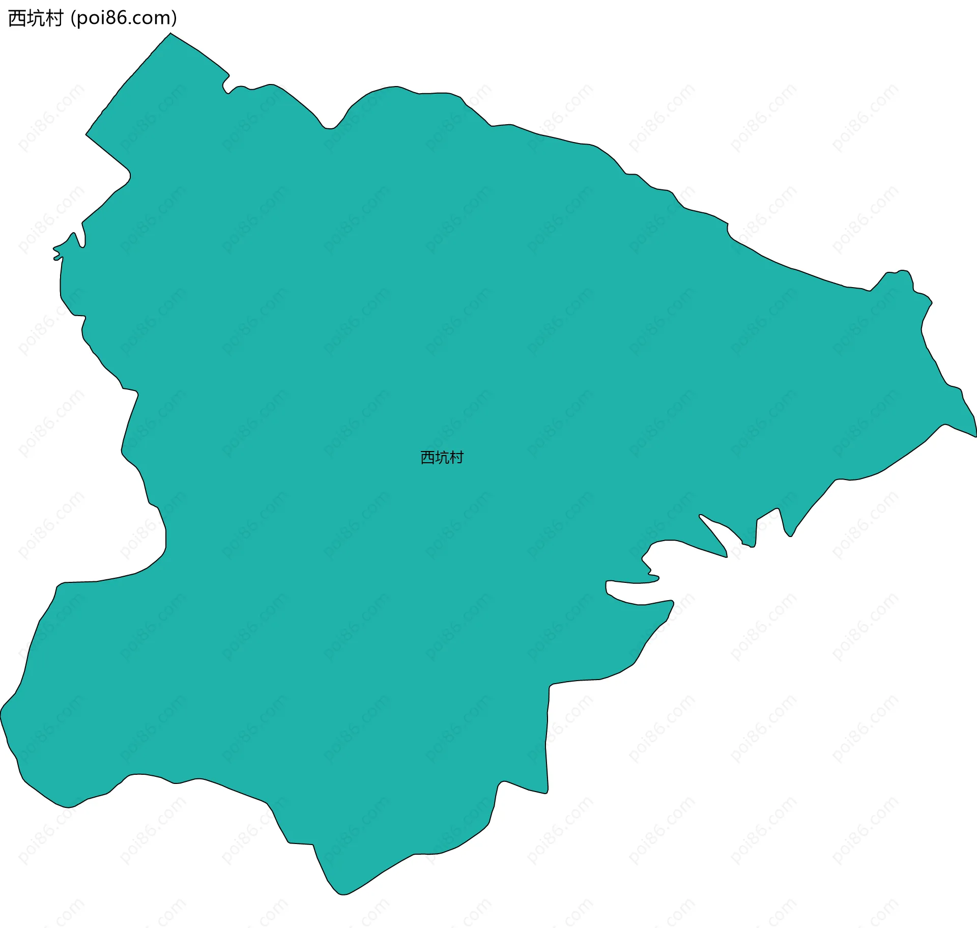 西坑村边界地图