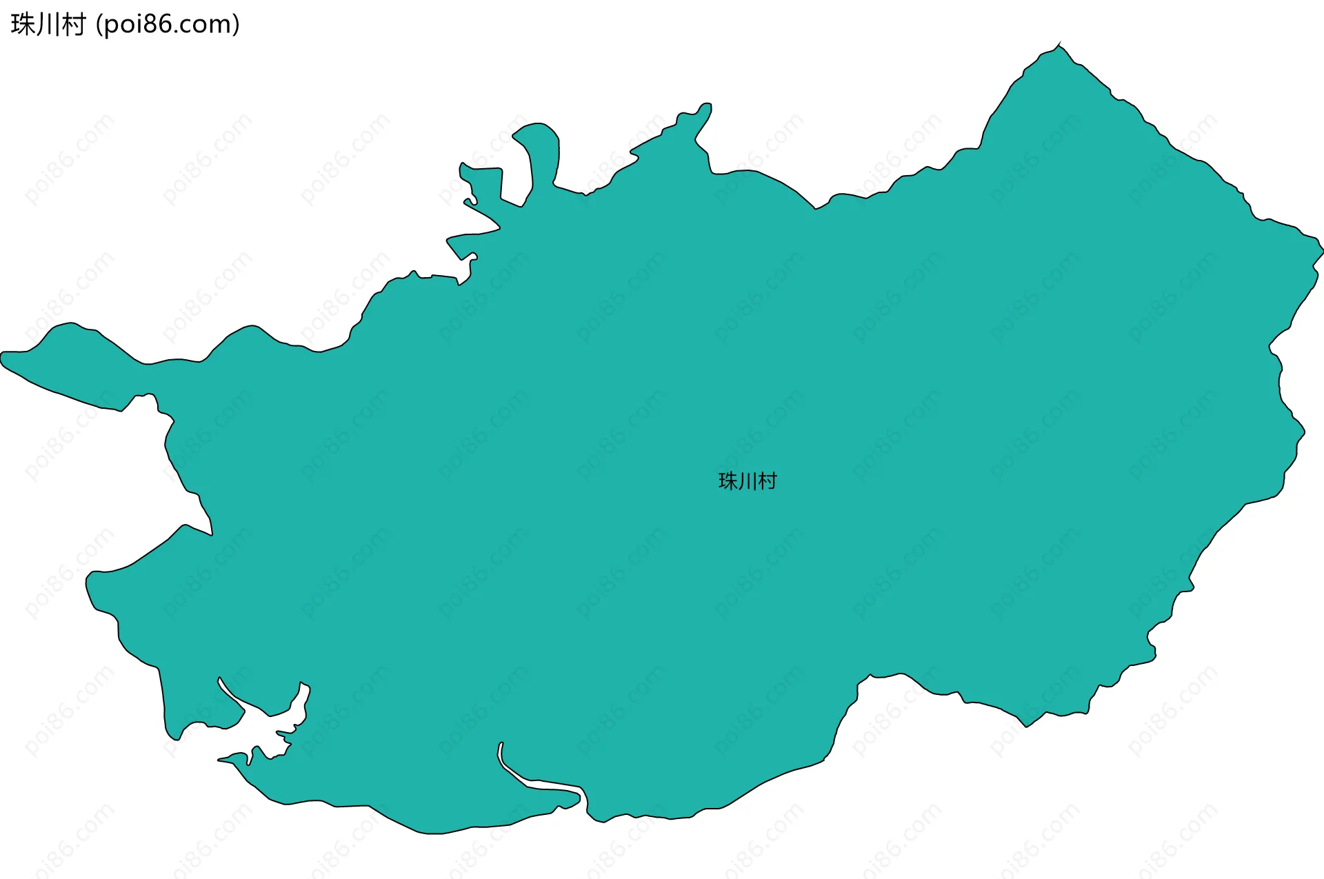 珠川村边界地图