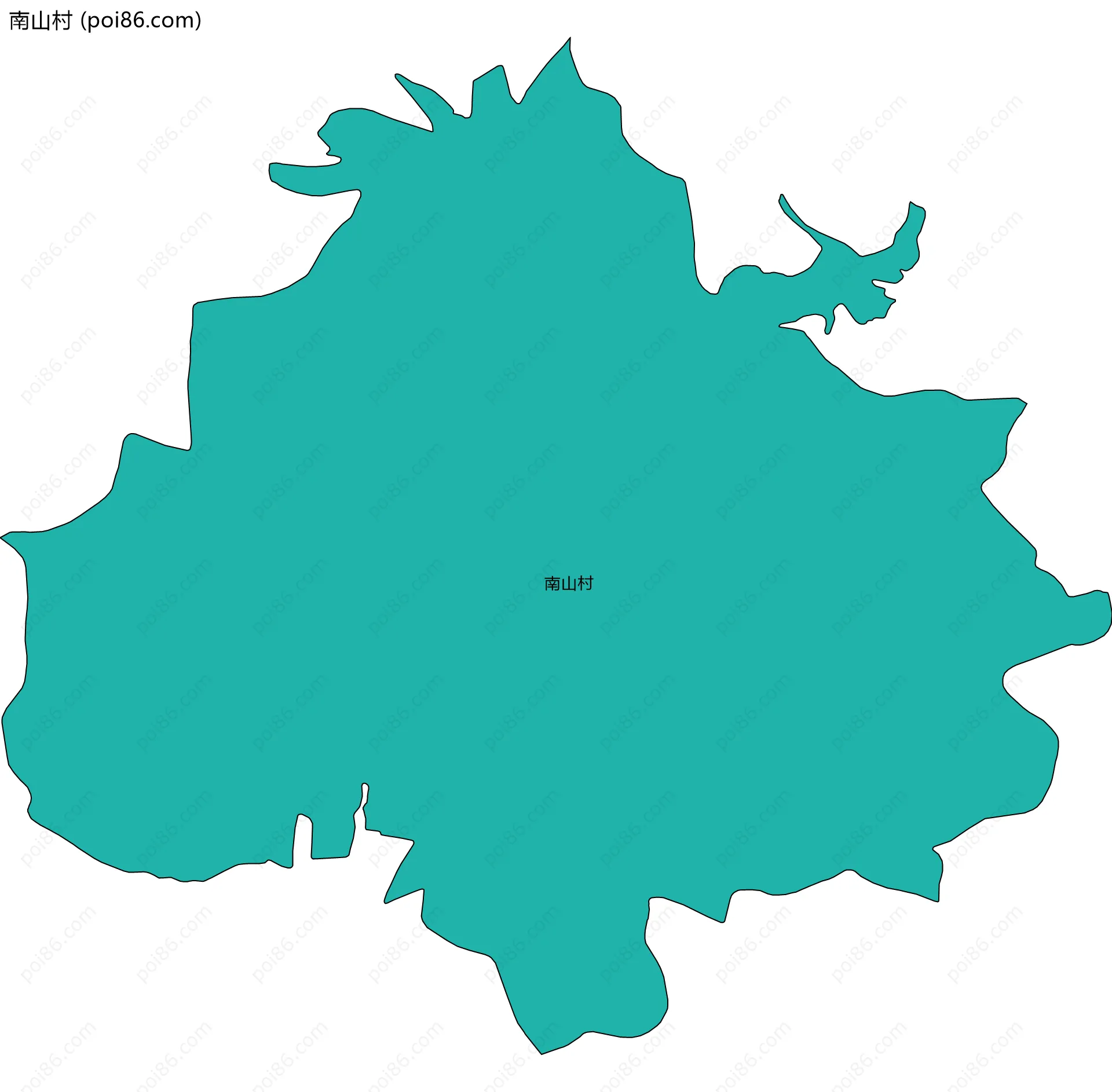 南山村边界地图