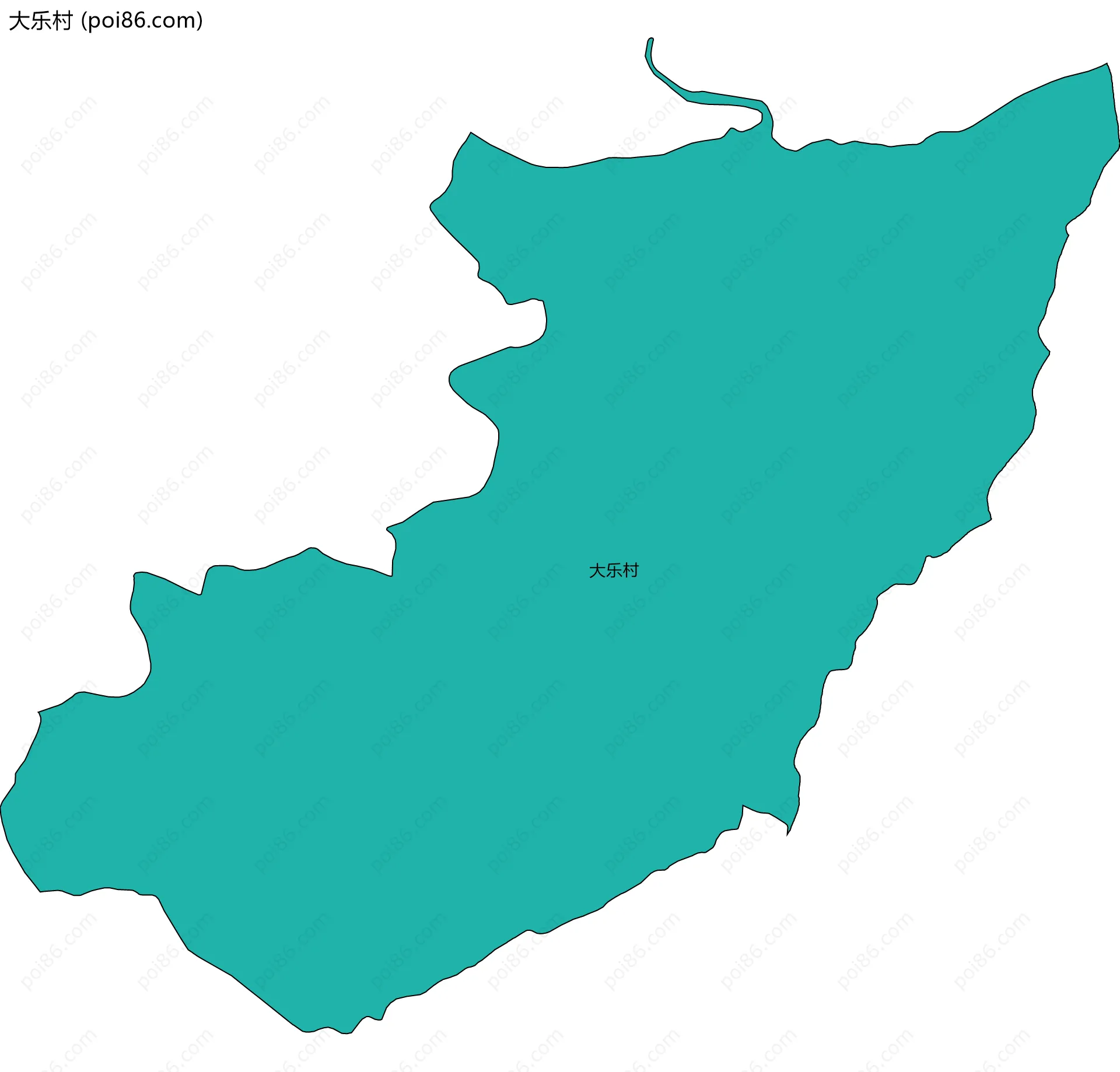 大乐村边界地图