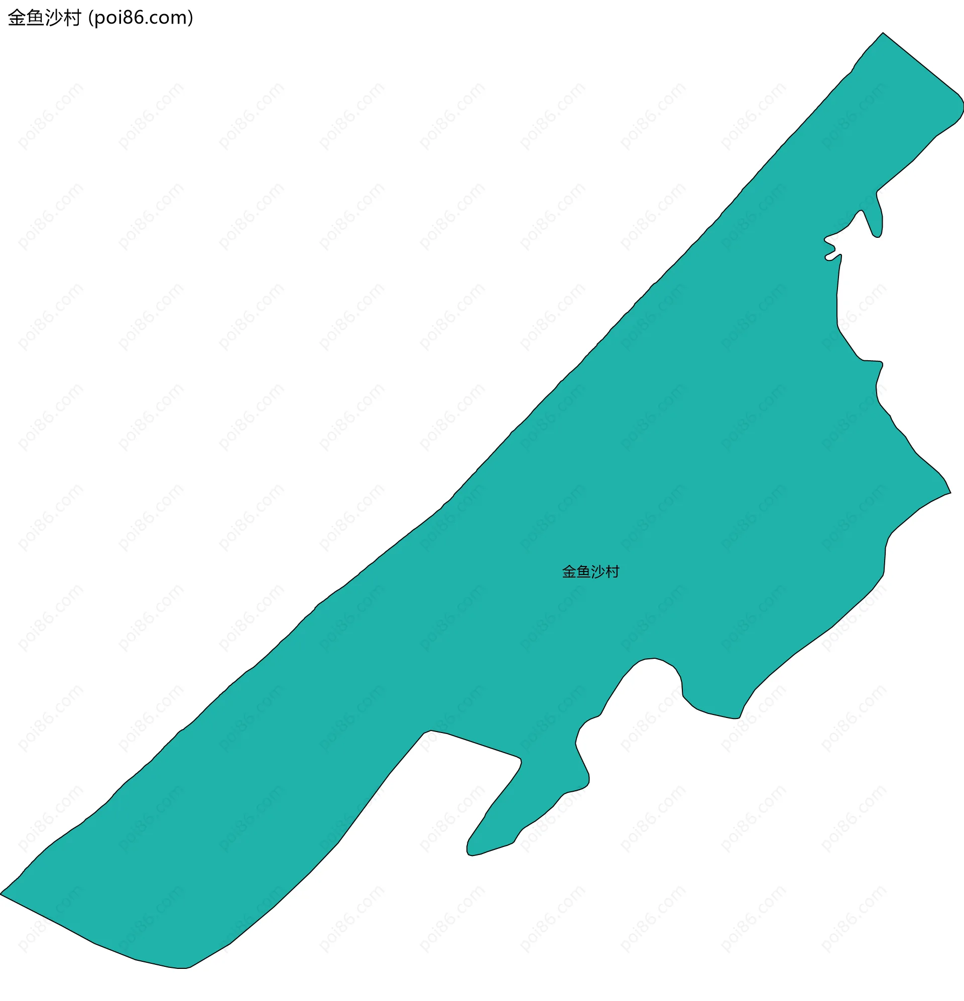 金鱼沙村边界地图