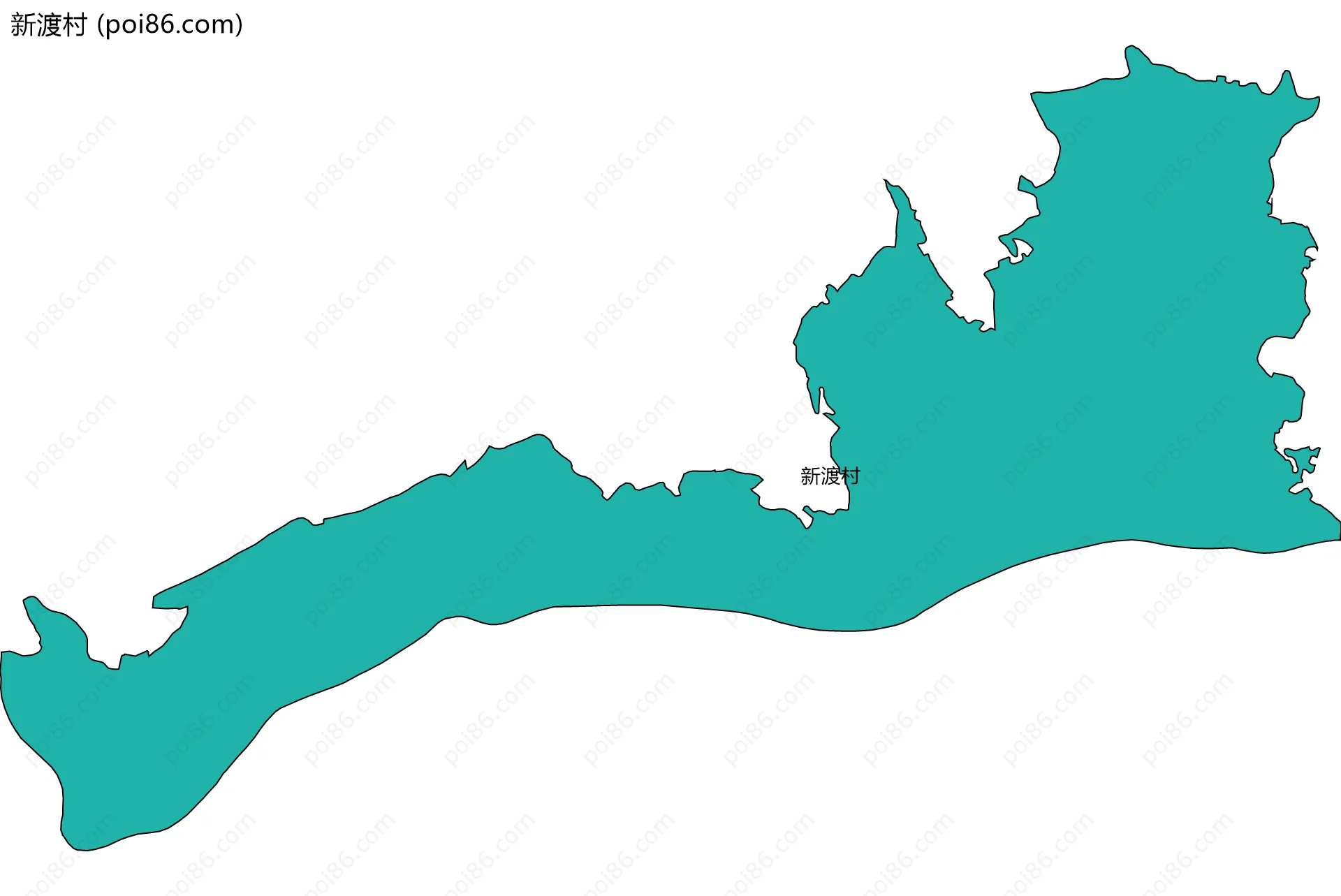 新渡村边界地图