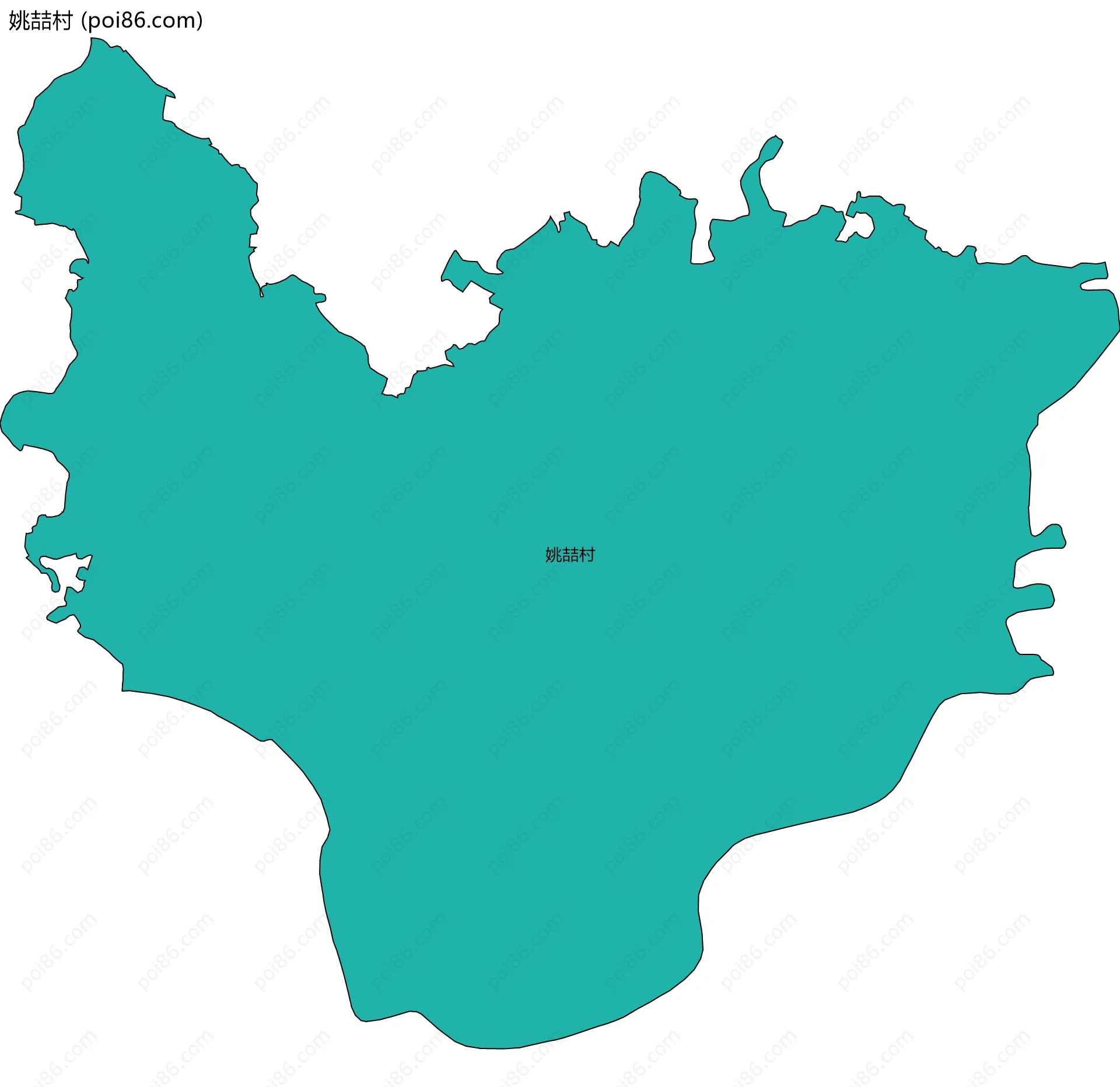 姚喆村边界地图