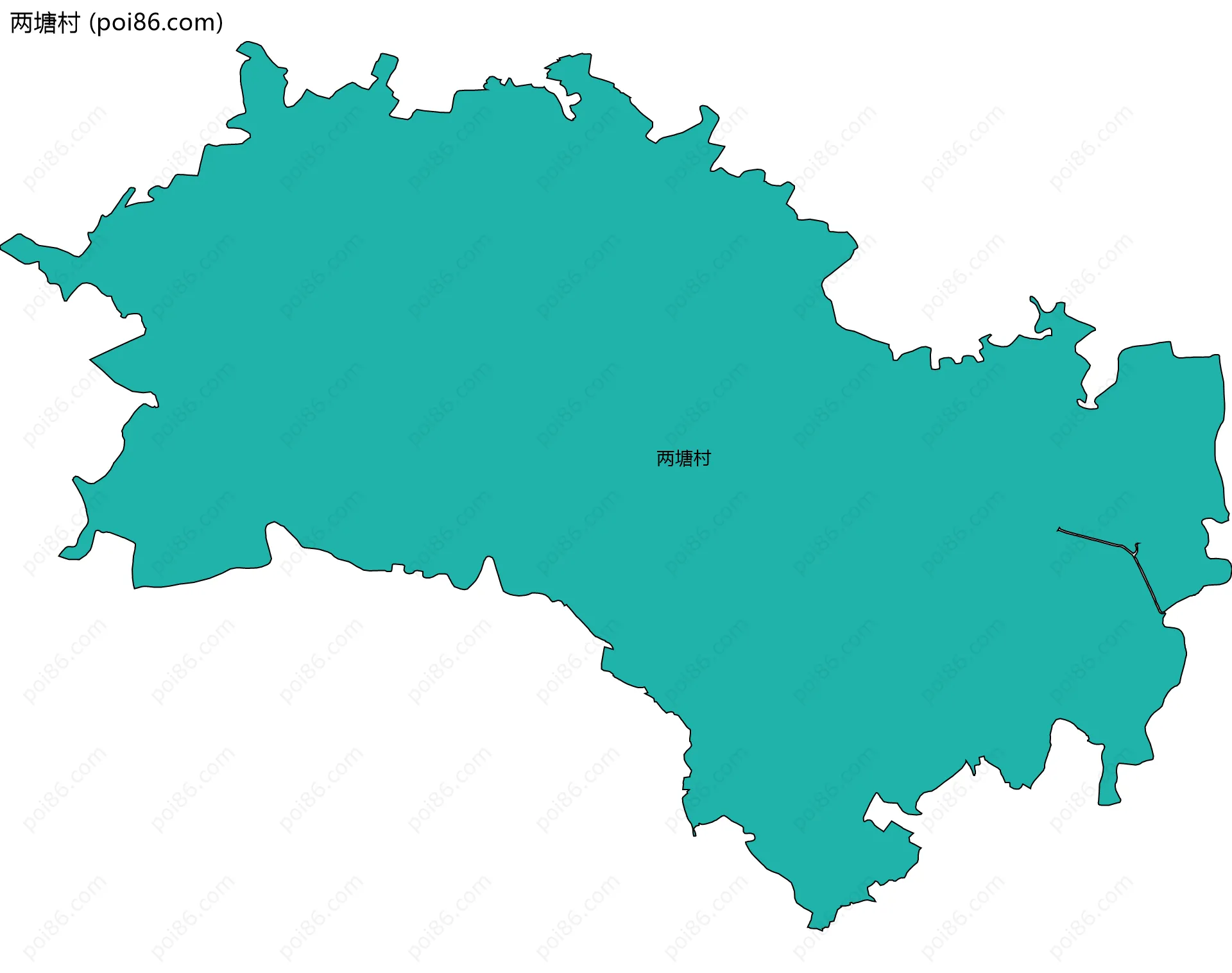 两塘村边界地图