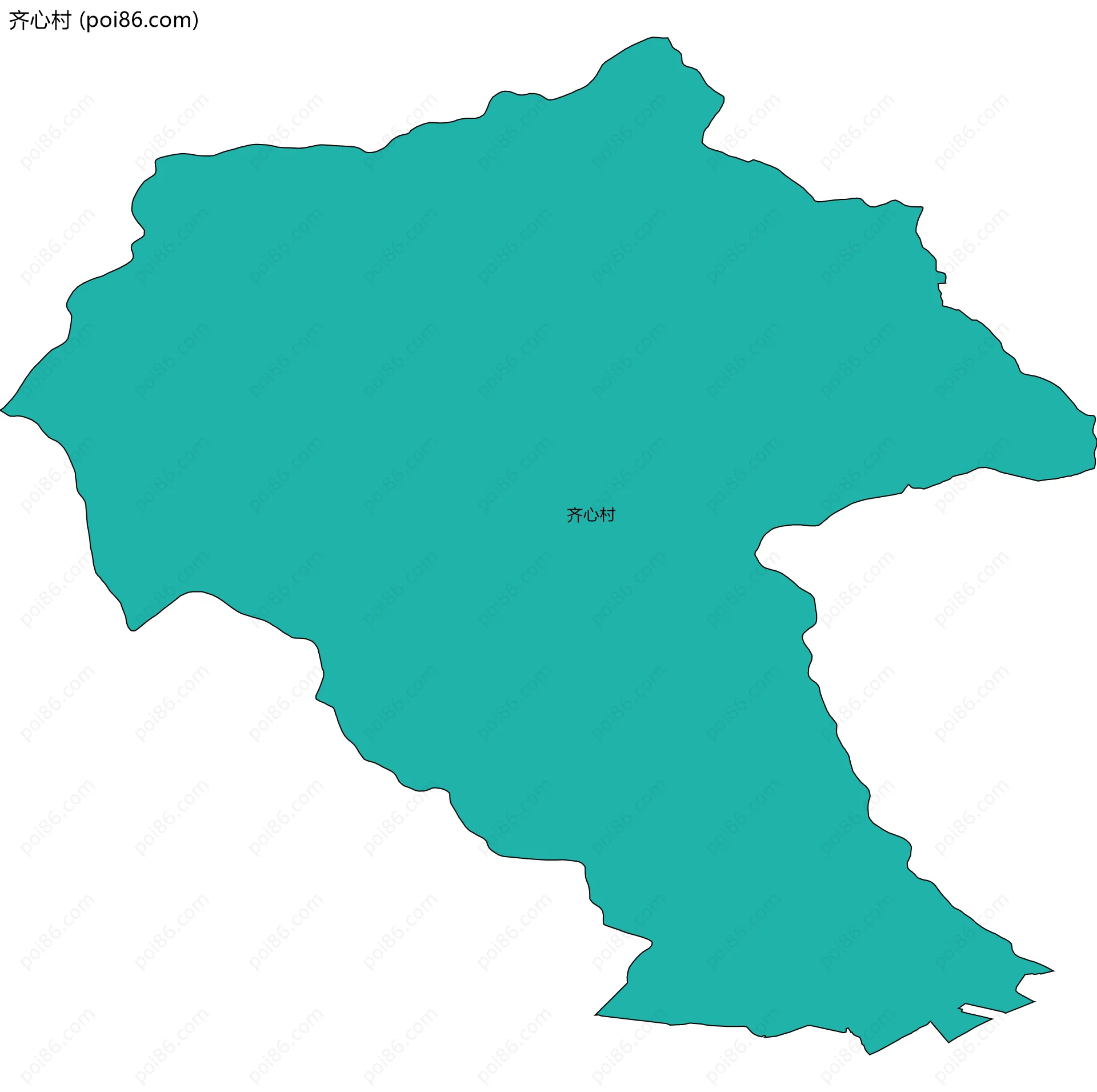 齐心村边界地图