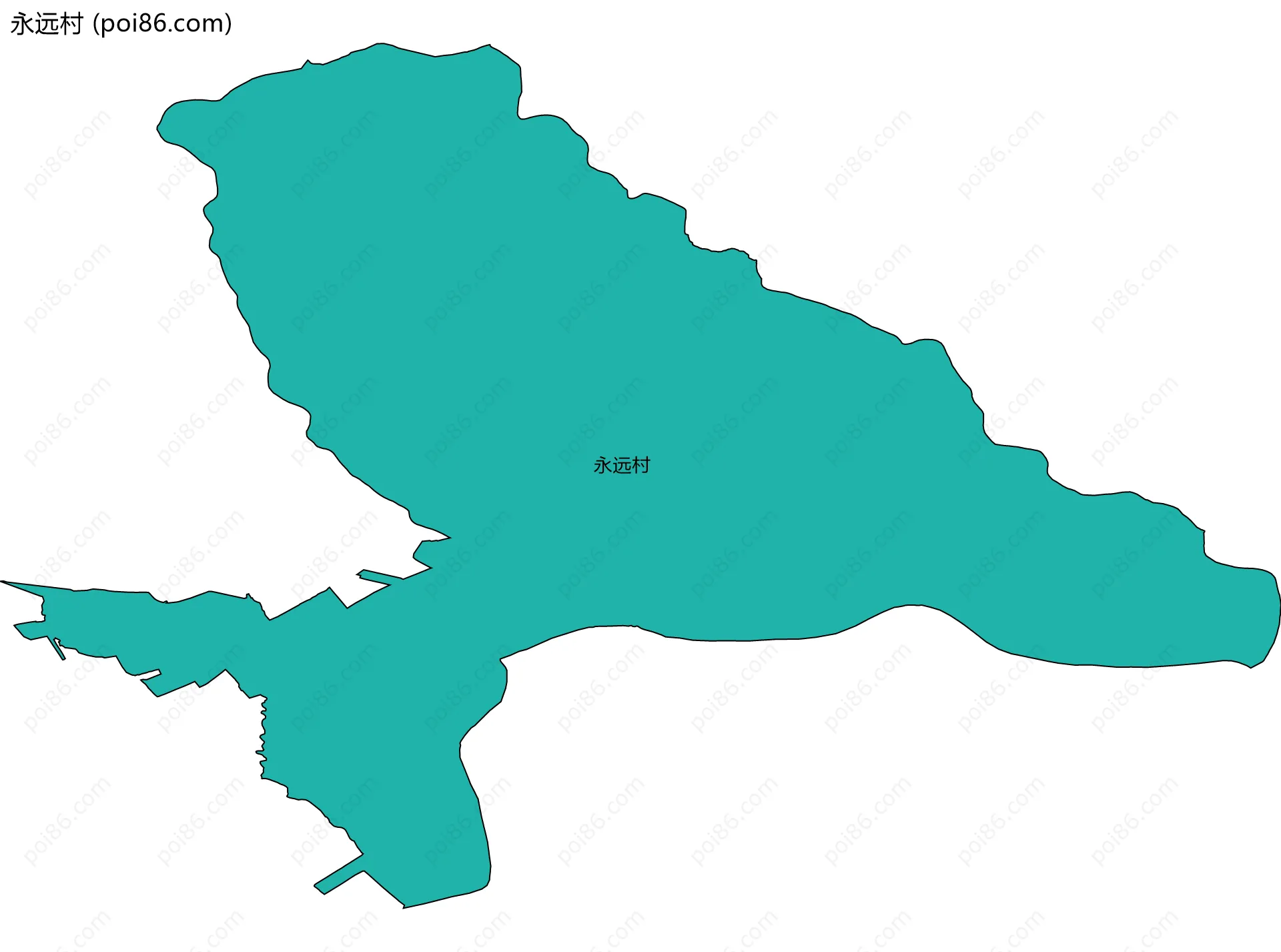永远村边界地图