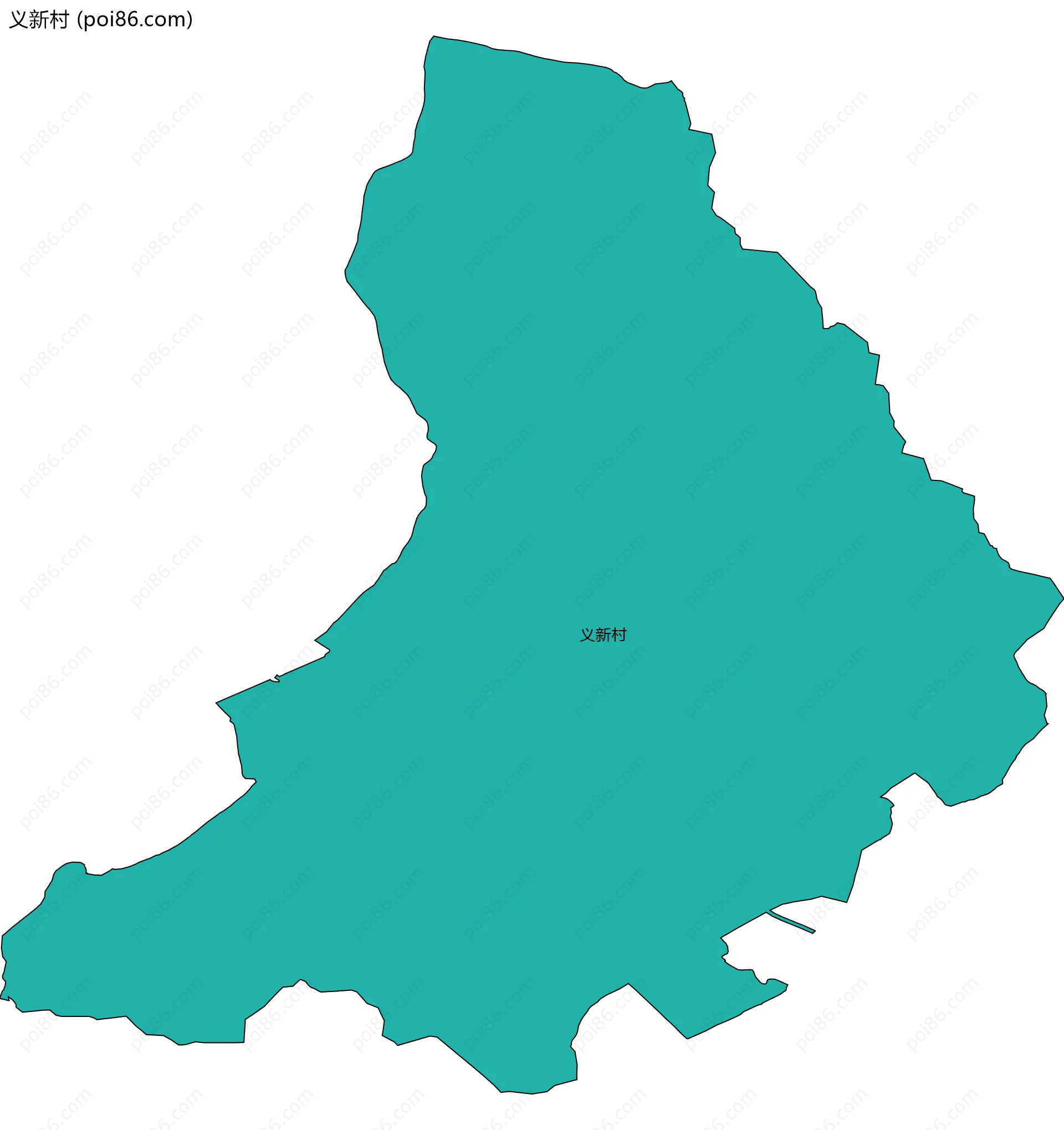义新村边界地图