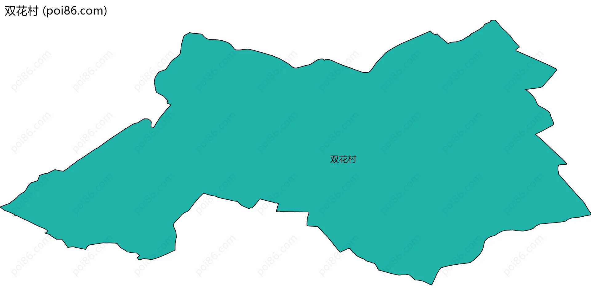 双花村边界地图