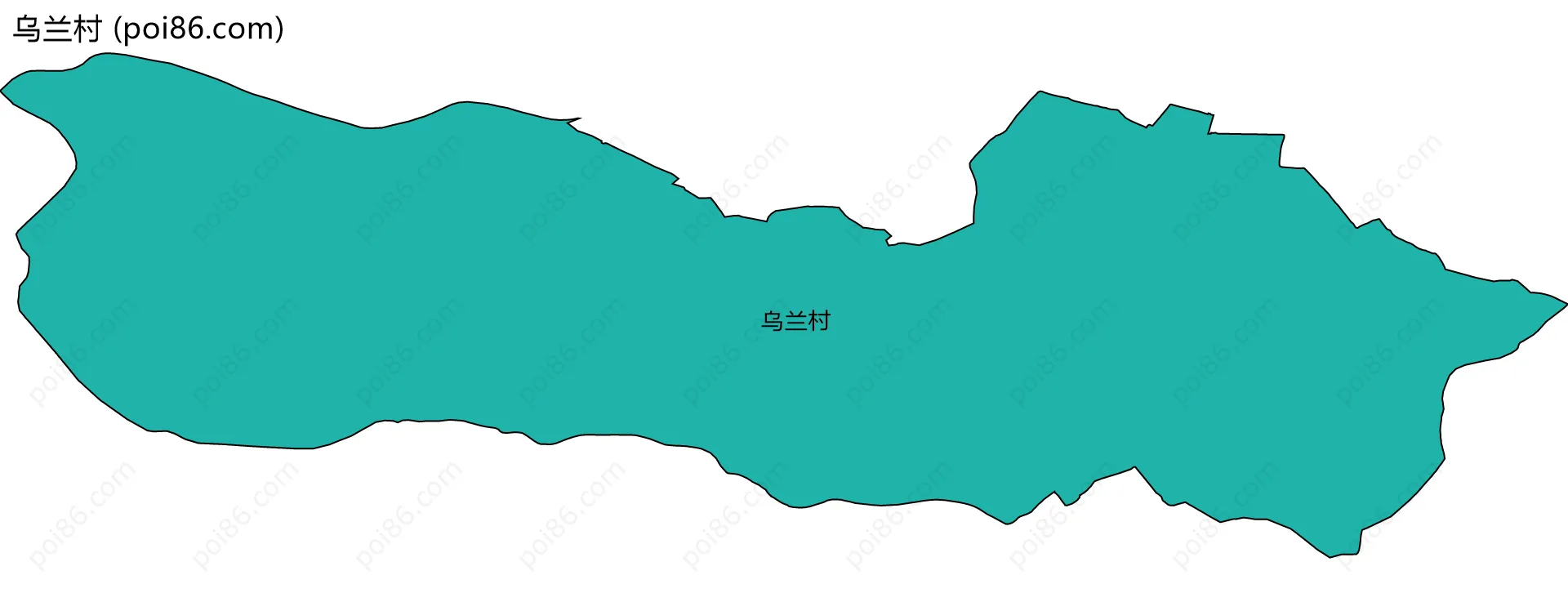 乌兰村边界地图