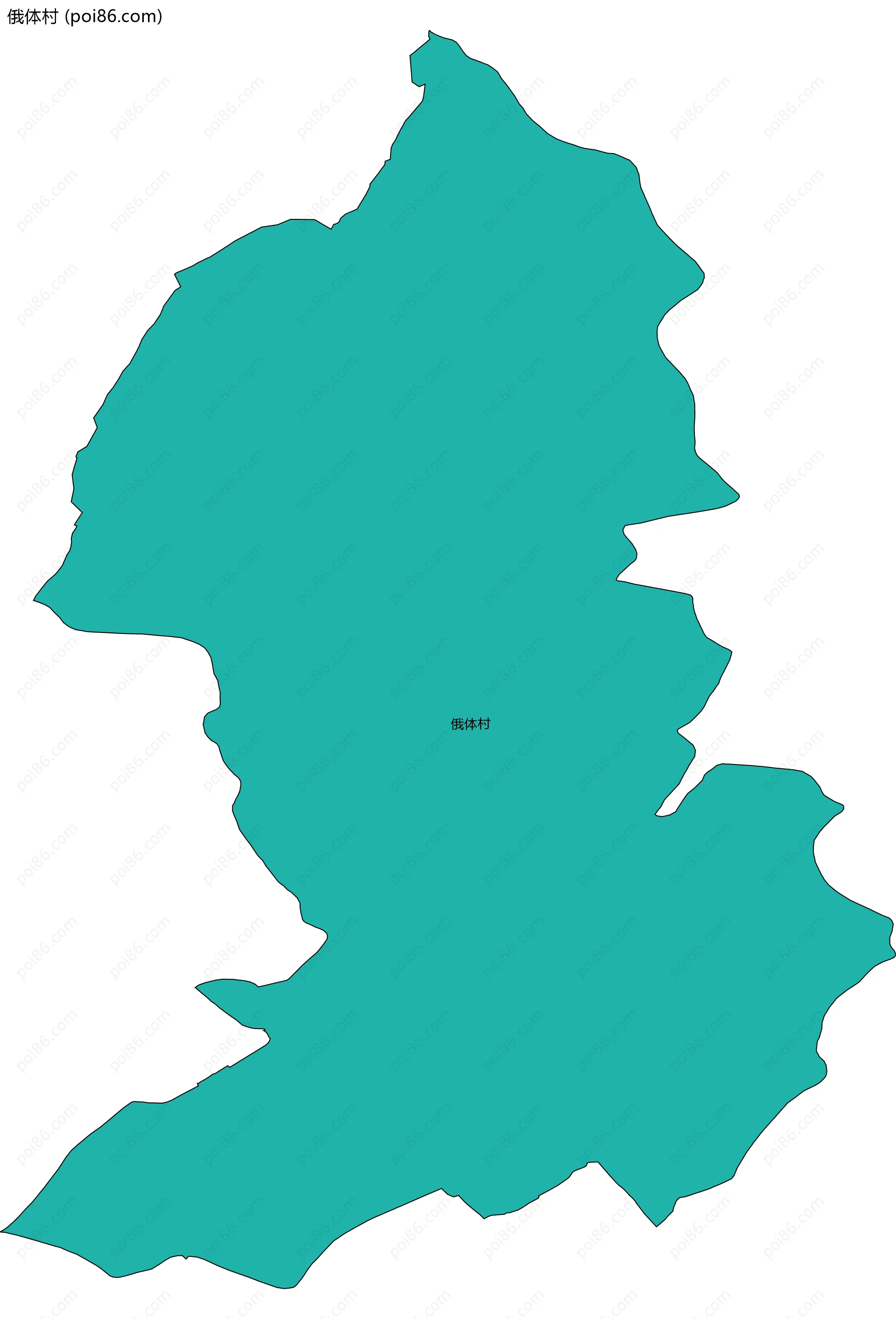 俄体村边界地图